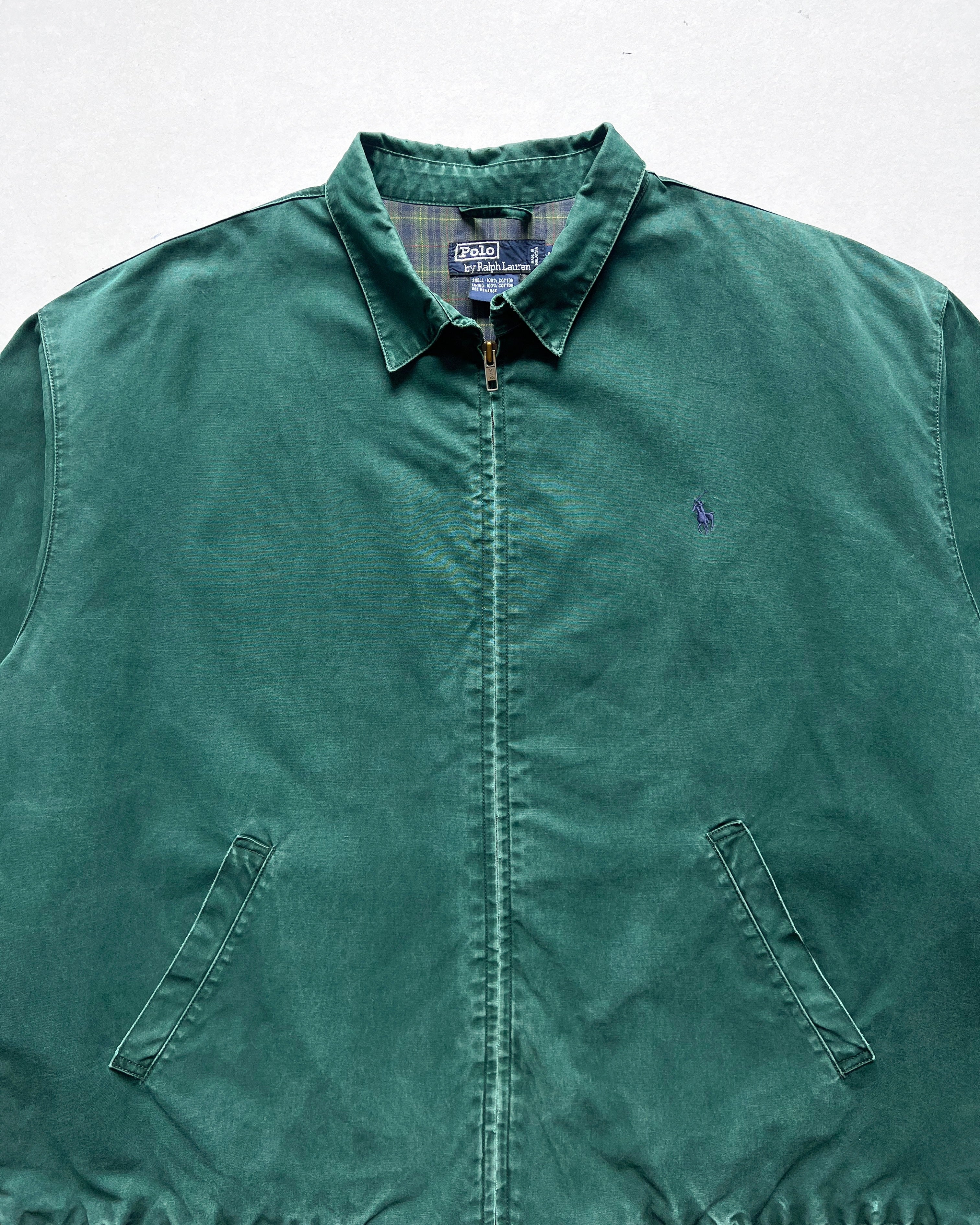1990S GREEN POLO RALPH LAUREN HARRINGTON JACKET (L)
