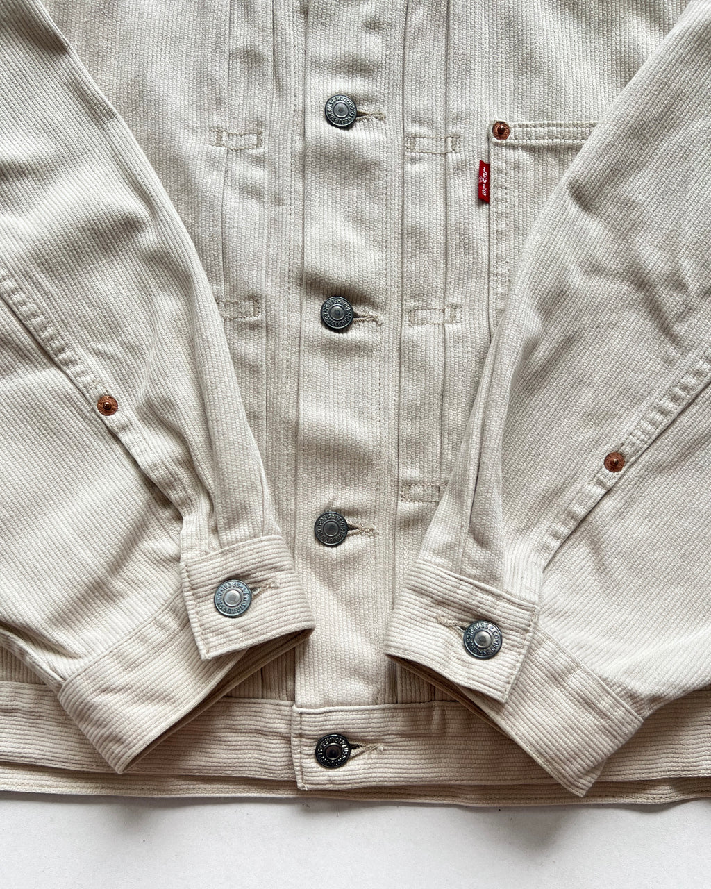 1980S LEVI'S BIG E TYPE I PIQUE JACKET (L)