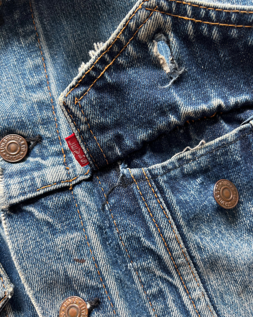 1970S LEVI'S BIG E 70505 TYPE III DENIM JACKET (M)