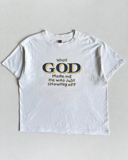 1990S 'GOD SHOWING OFF' SINGLE STITCH TEE (XL)