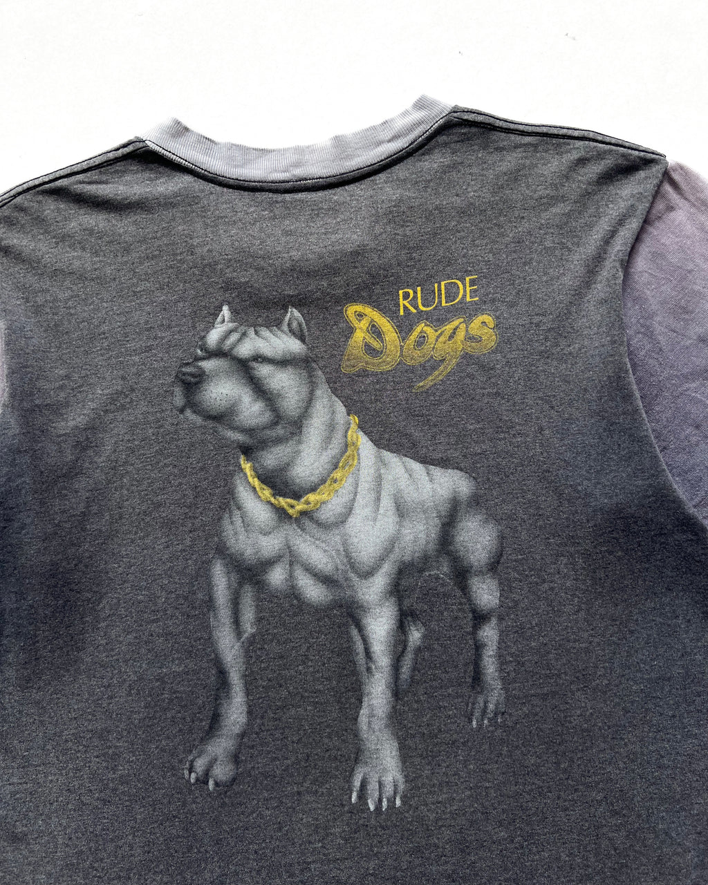1990S TWO-TONE CALIFORNIA RUDE DOGS SINGLE STITCH TEE (M)