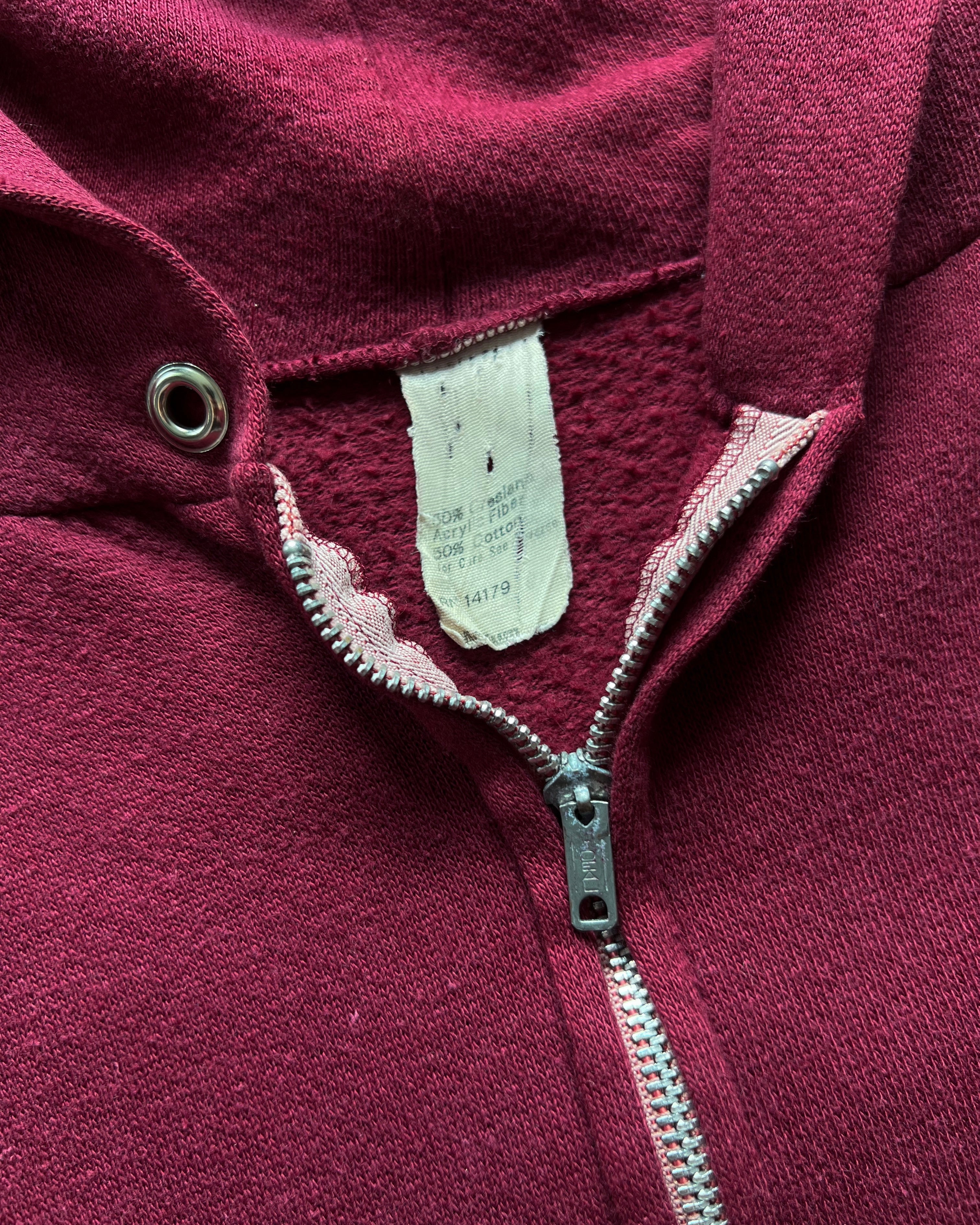 1970S 'CAL POLY UNIVERSITY' ZIP-UP HOODIE (M)