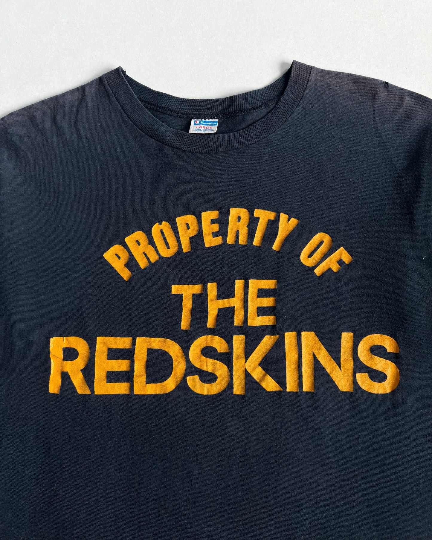 1970S CHAMPION 'PROPERTY OF THE REDSKINS' TEE (L)