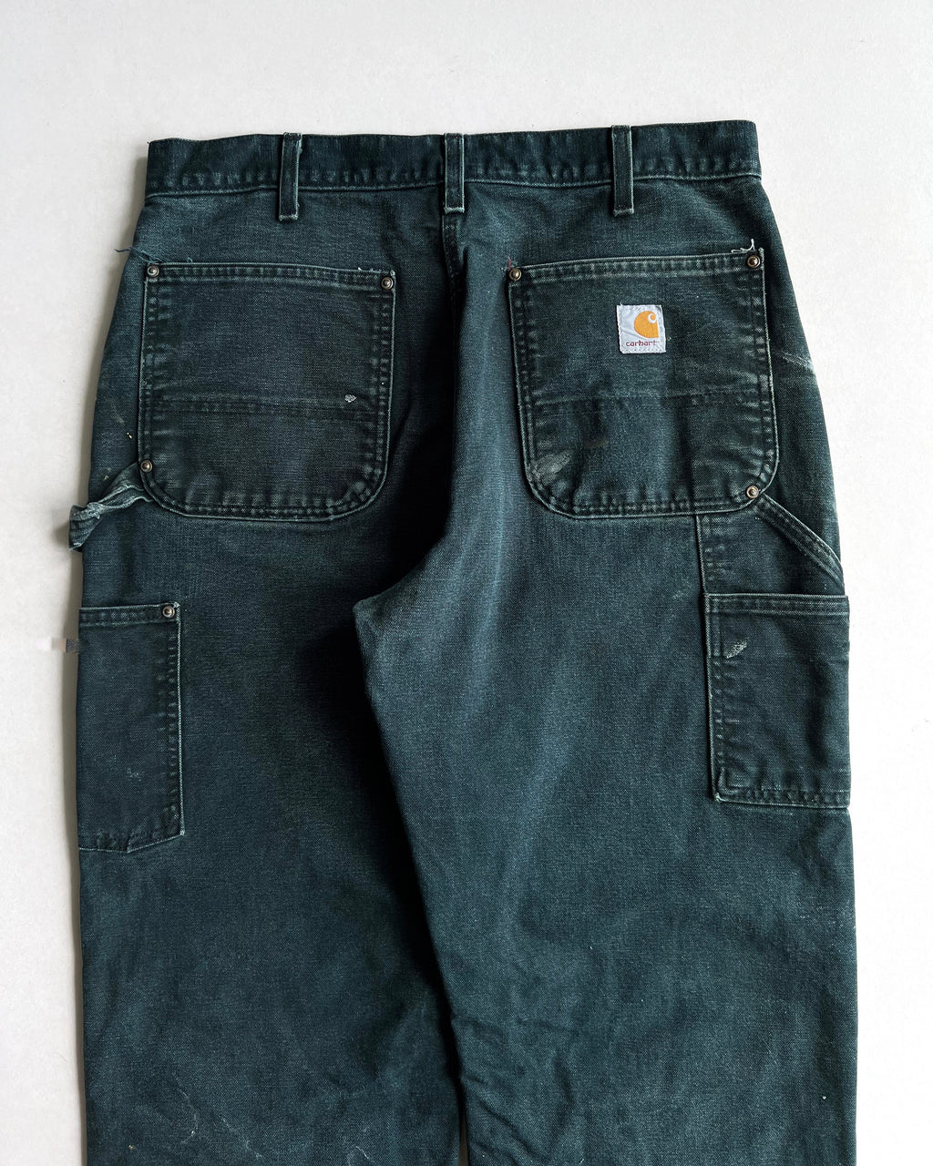 FADED BLACK CARHARTT DOUBLE KNEE PANTS (33X30)