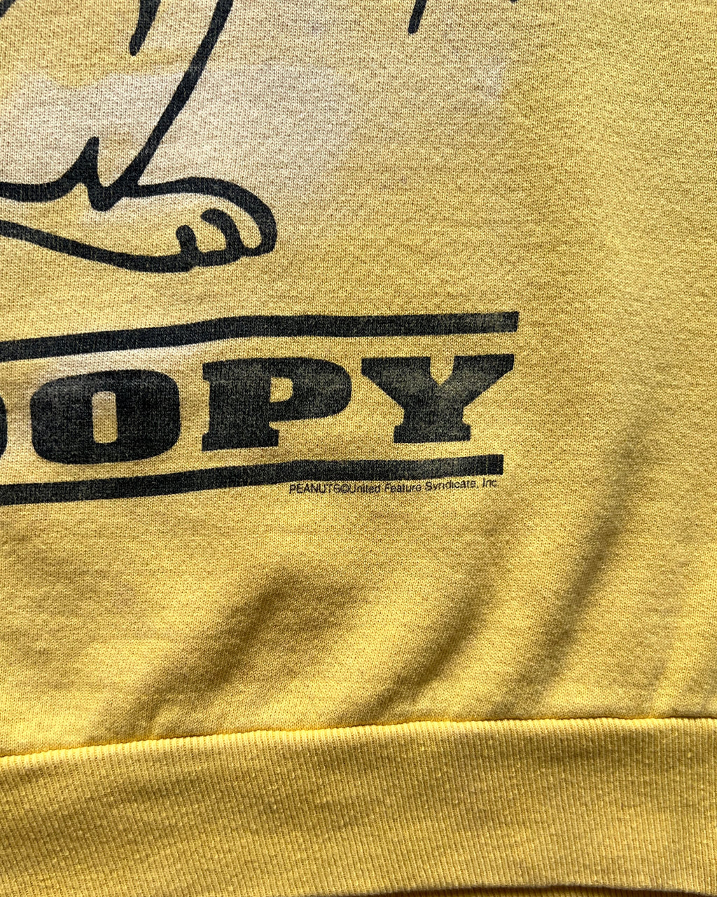 1970S SNOOPY RAGLAN SHORT SLEEVES SWEATSHIRT (M)
