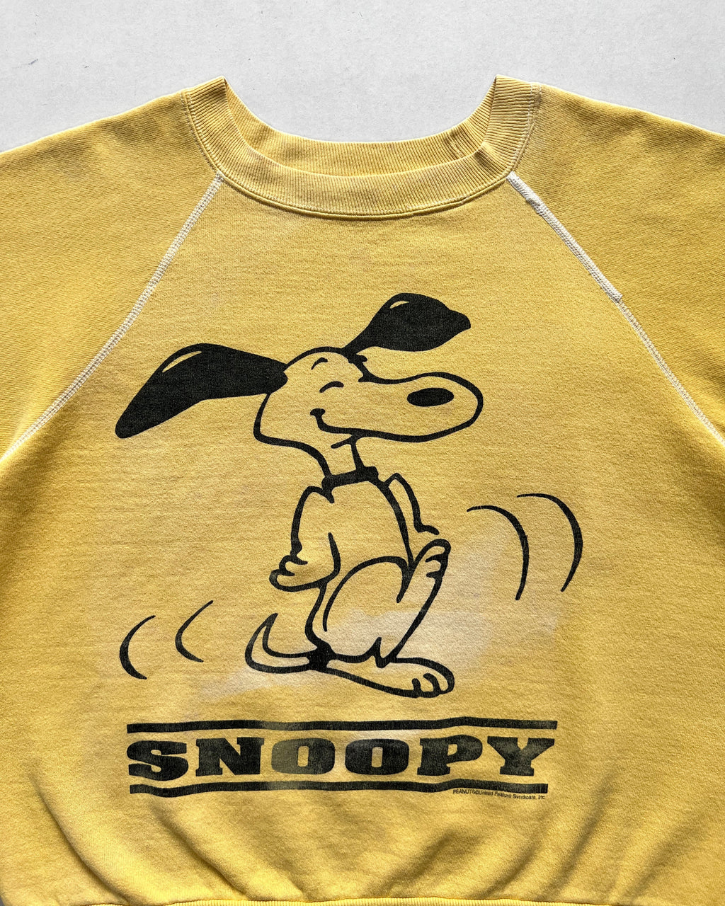 1970S SNOOPY RAGLAN SHORT SLEEVES SWEATSHIRT (M)
