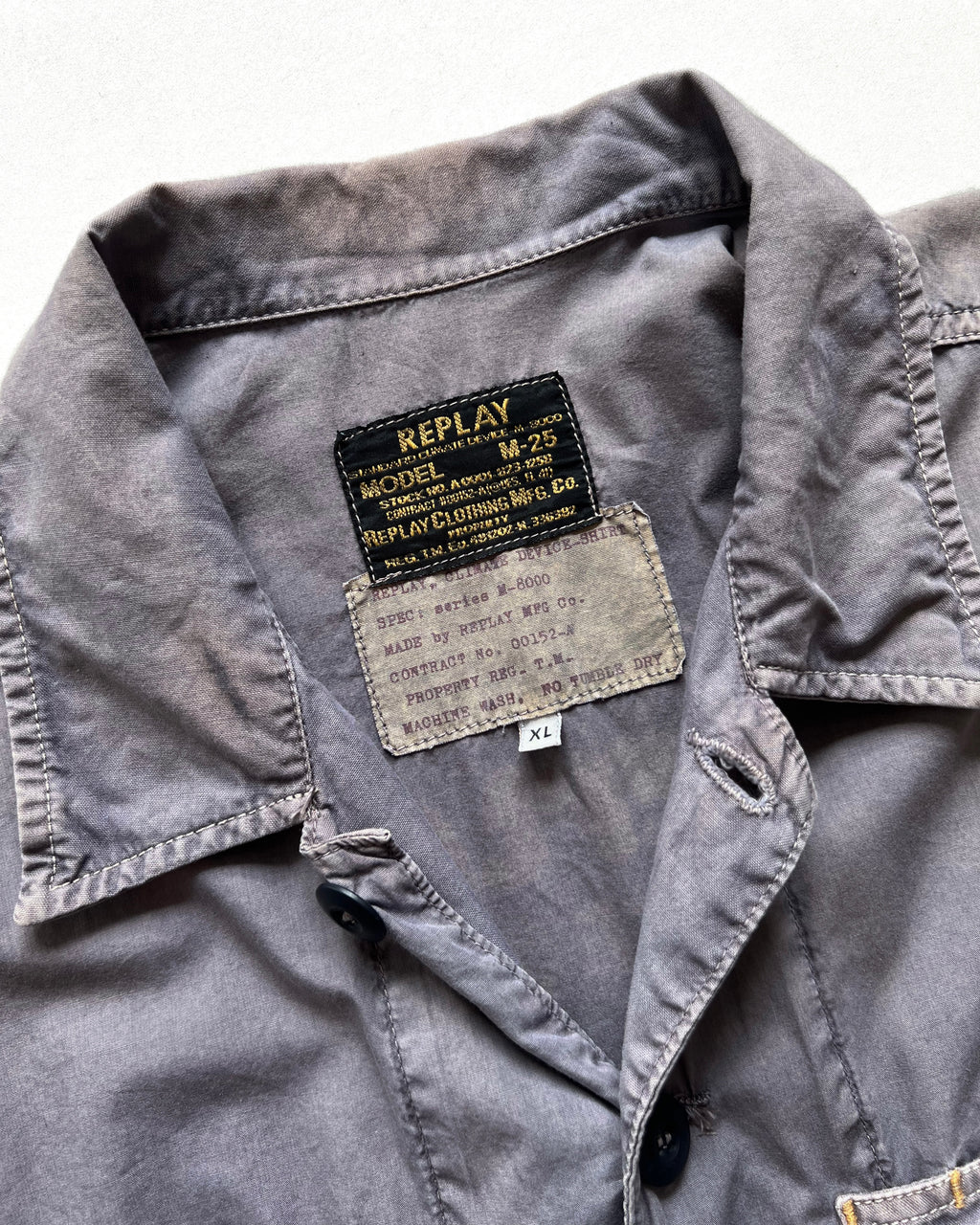 1990S FADED REPLAY CLOTHING MILITARY SHIRT (L)
