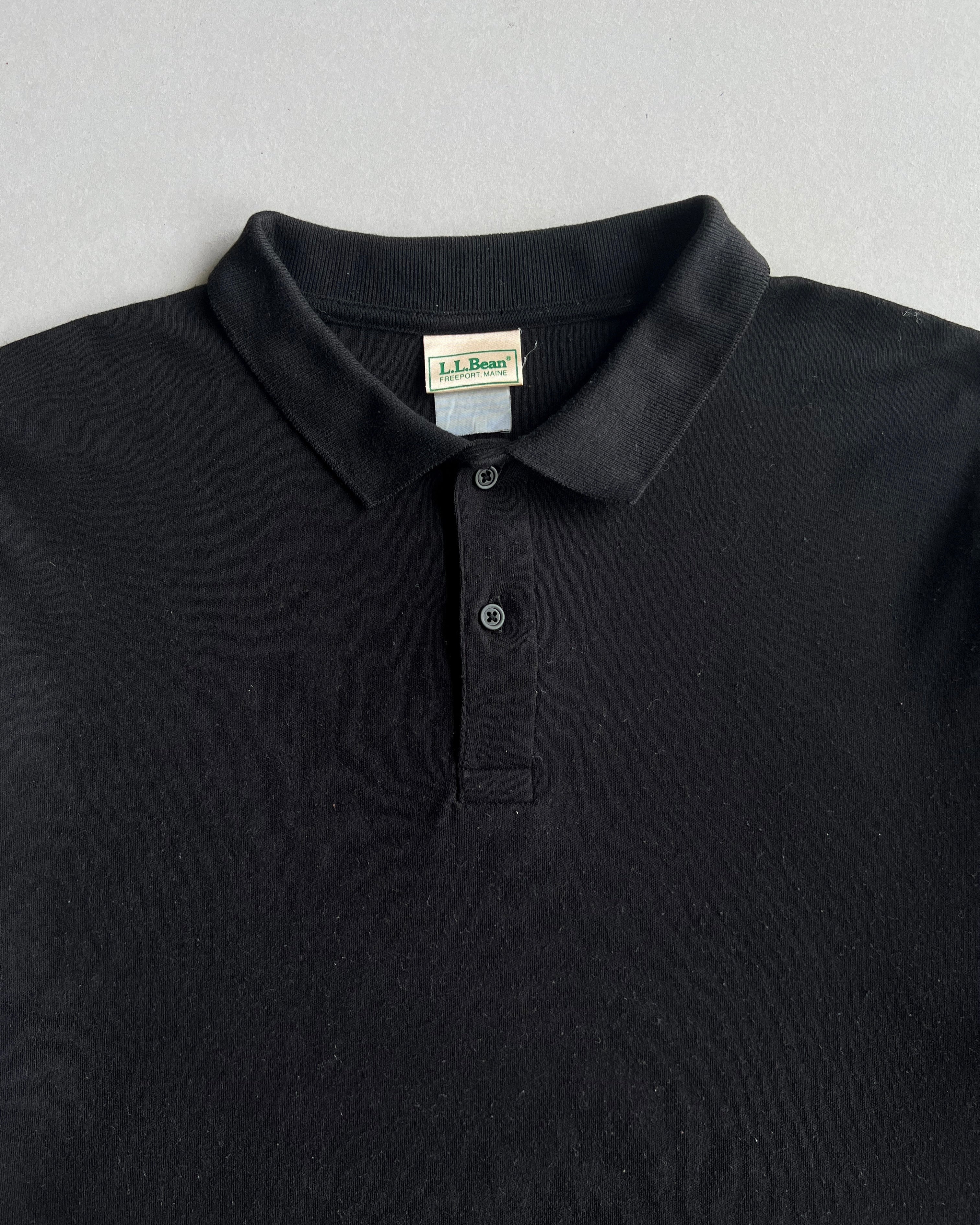 1990S L.L BEAN LONG SLEEVES SINGLE STITCH POLO TEE (L)