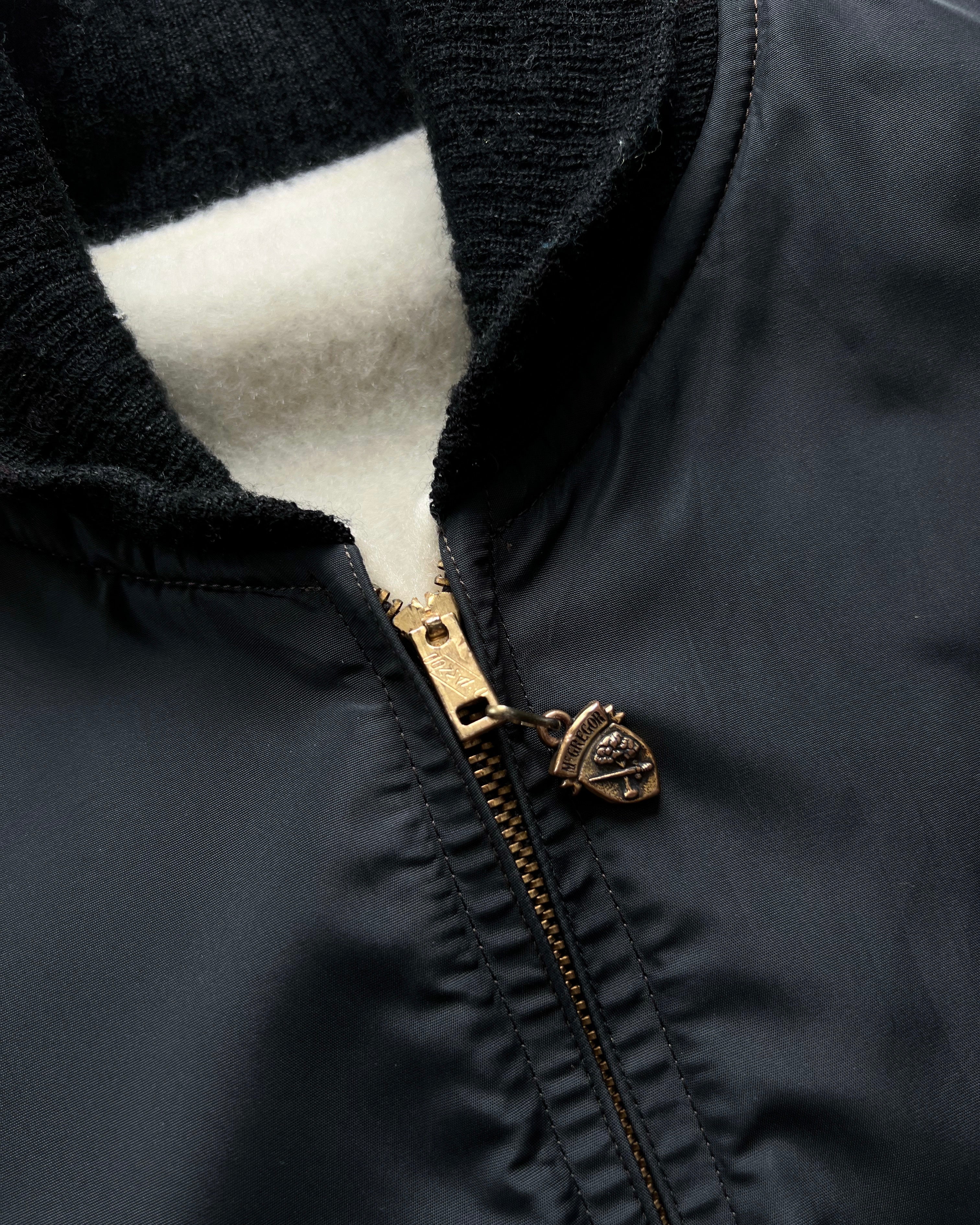 1950S MCGREGOR RIVERSIBLE NYLON BOMBER JACKET (L)