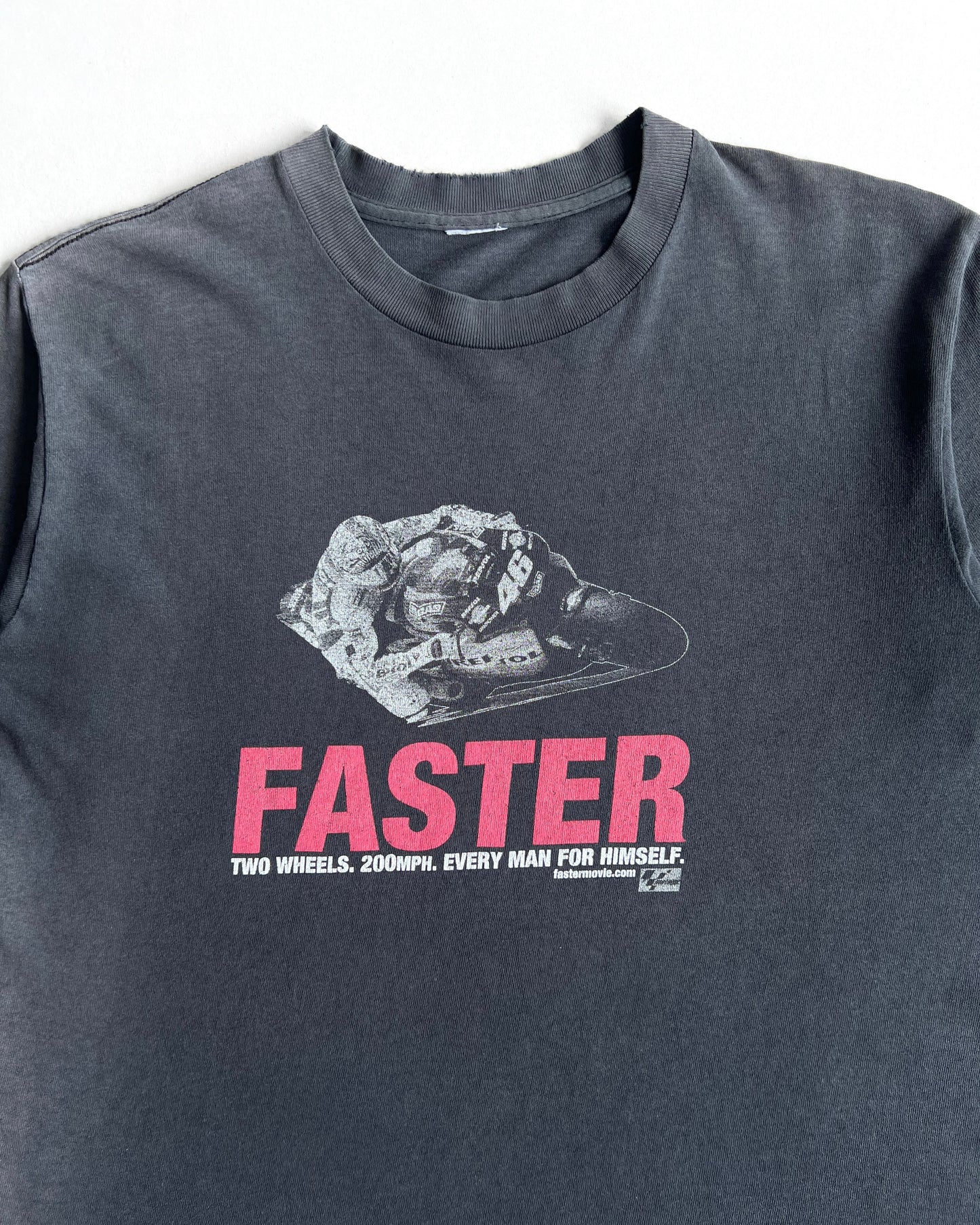 2000S SUN FADED 'FASTER' MOVIE TEE (M)