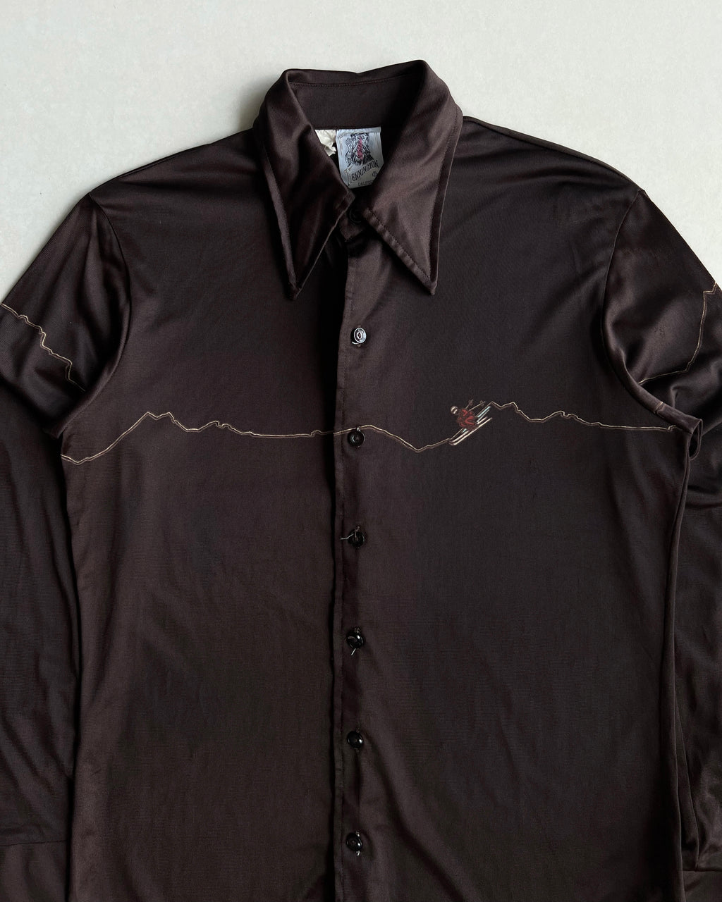 1970S KENNIGAN CALIFORNIA SKI NYLON SHIRT (M)