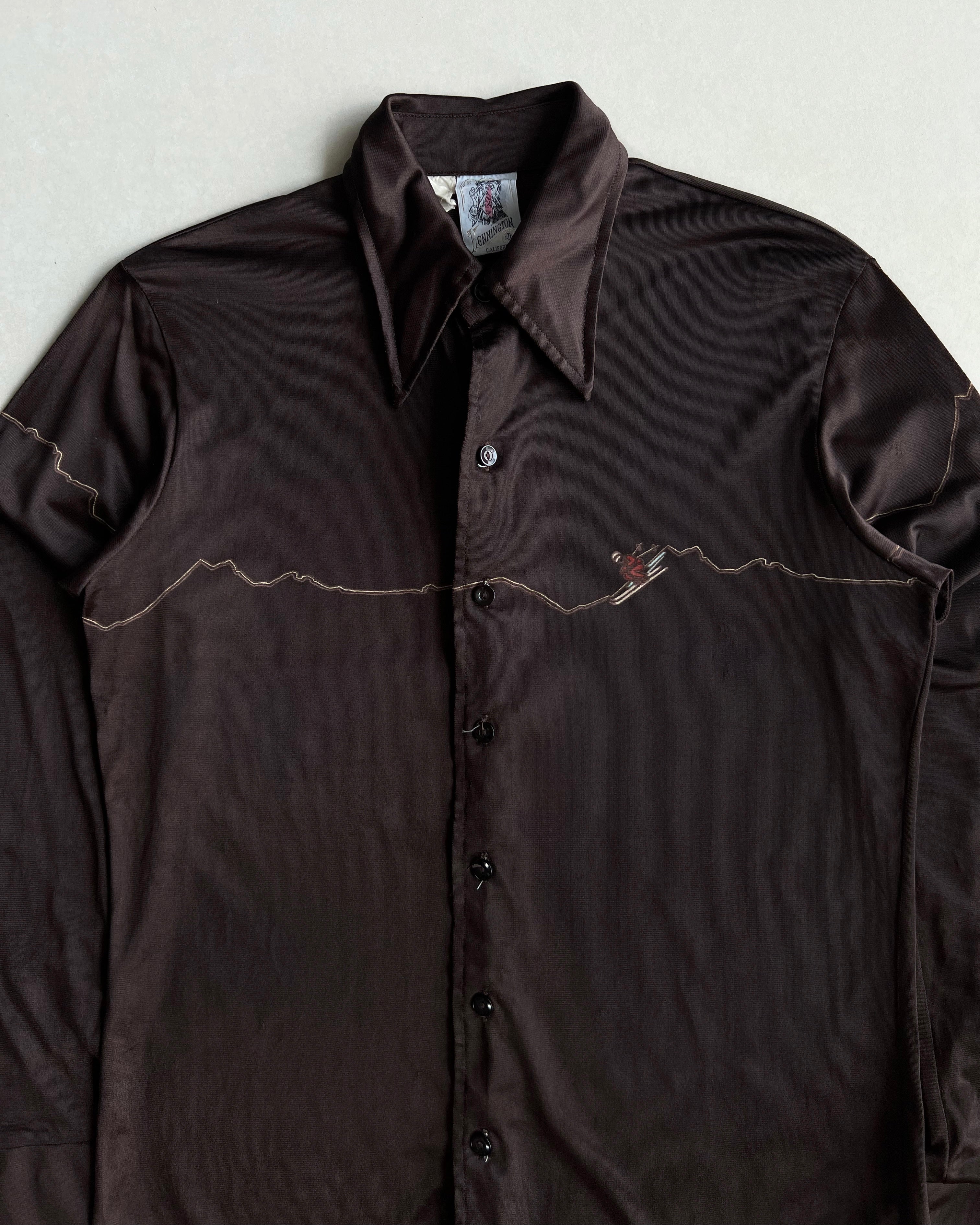 1970S KENNIGAN CALIFORNIA SKI NYLON SHIRT (M)