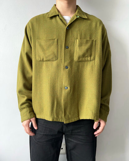 1960S SEARS MILLIKEN WOOL LOOP COLLAR SHIRT (XL)