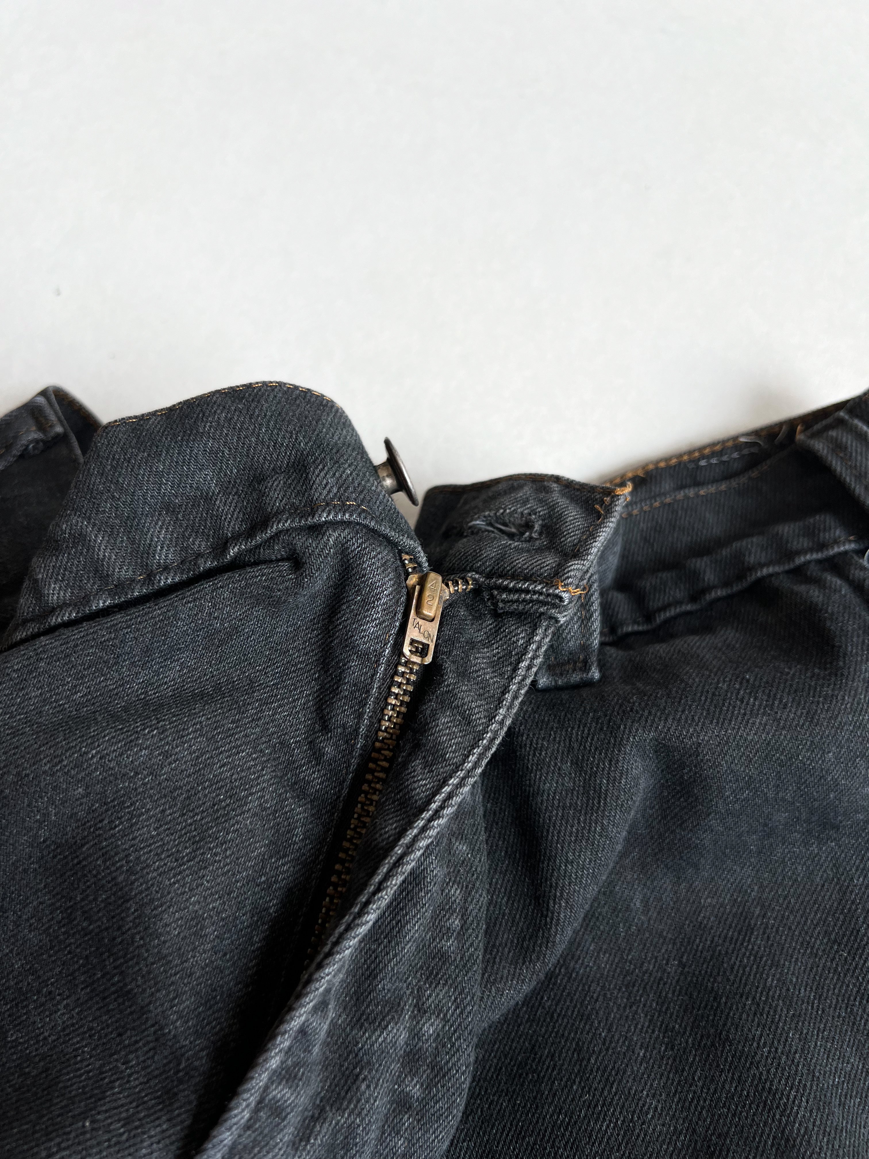 1970S FADED BLACK LEVI'S BOOTCUT JEANS (34)