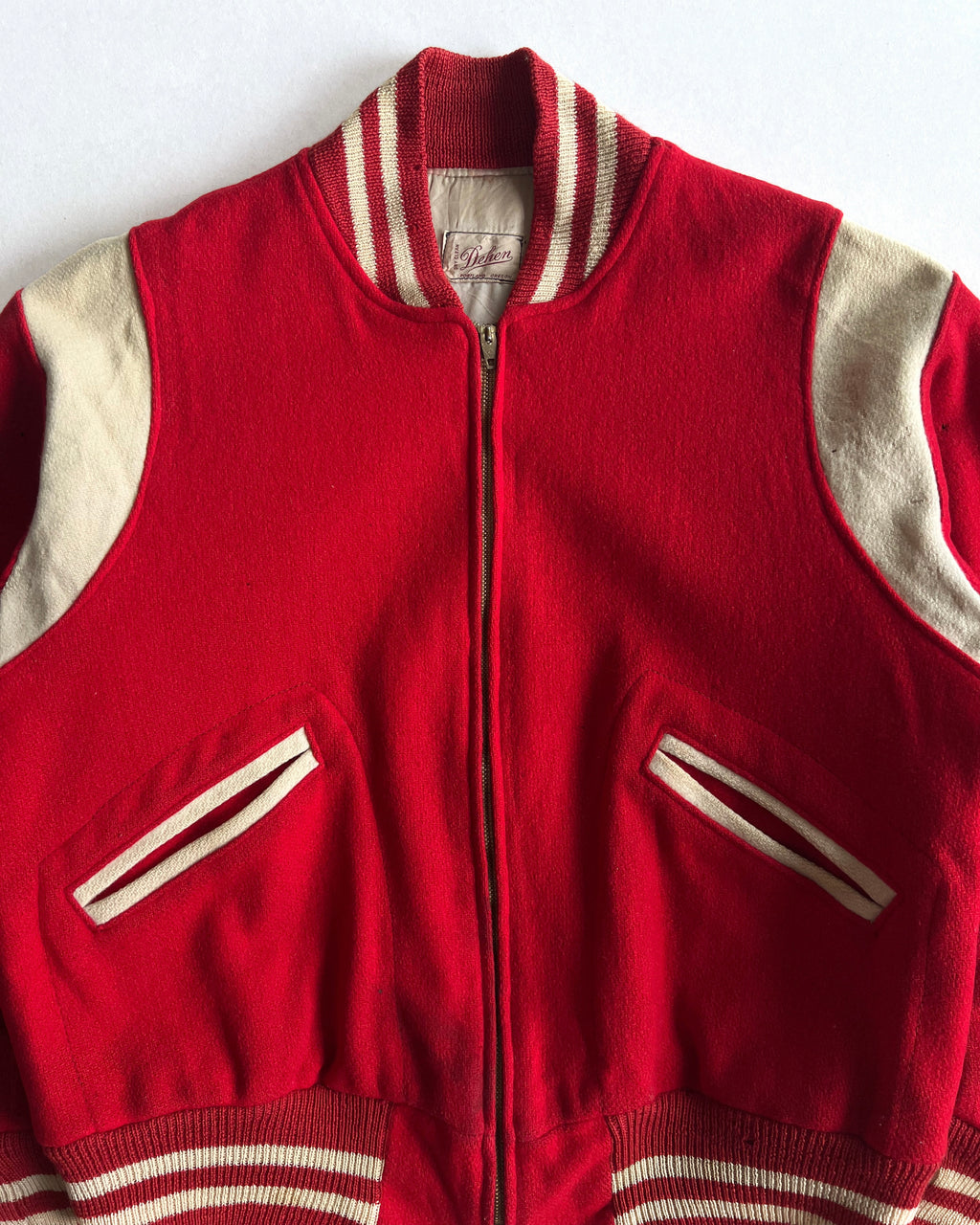 1960S DEHEN WOOL VARSITY JACKET (L)
