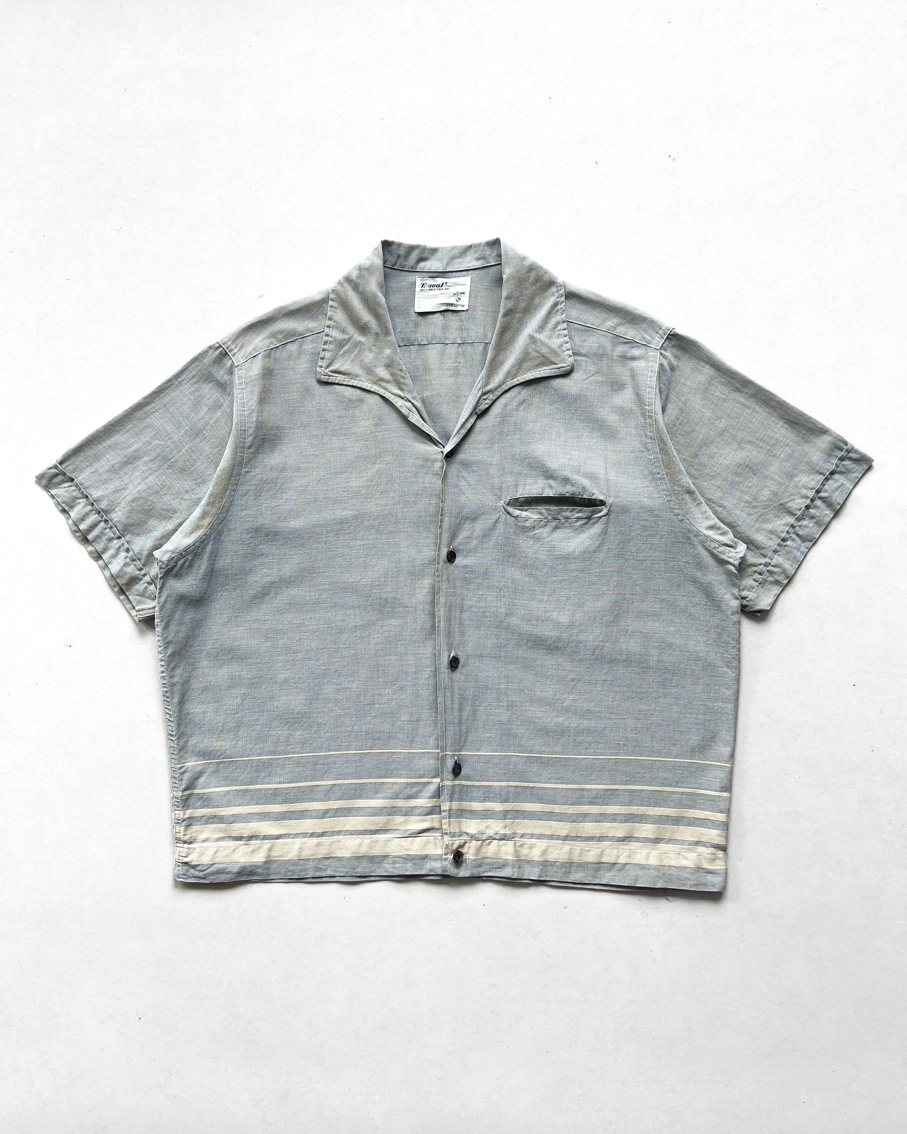 1950S TRUVAL SINGLE POCKET ROCKABILLY SHIRT (L)