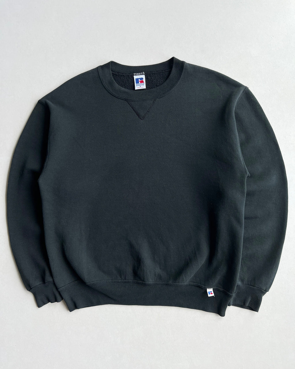 1990S RUSSELL BLACK BLANK SWEATSHIRT (M)