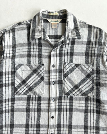 1980S BIG MAC ST. JOHN'S WHITE PLAID FLANNEL (L)