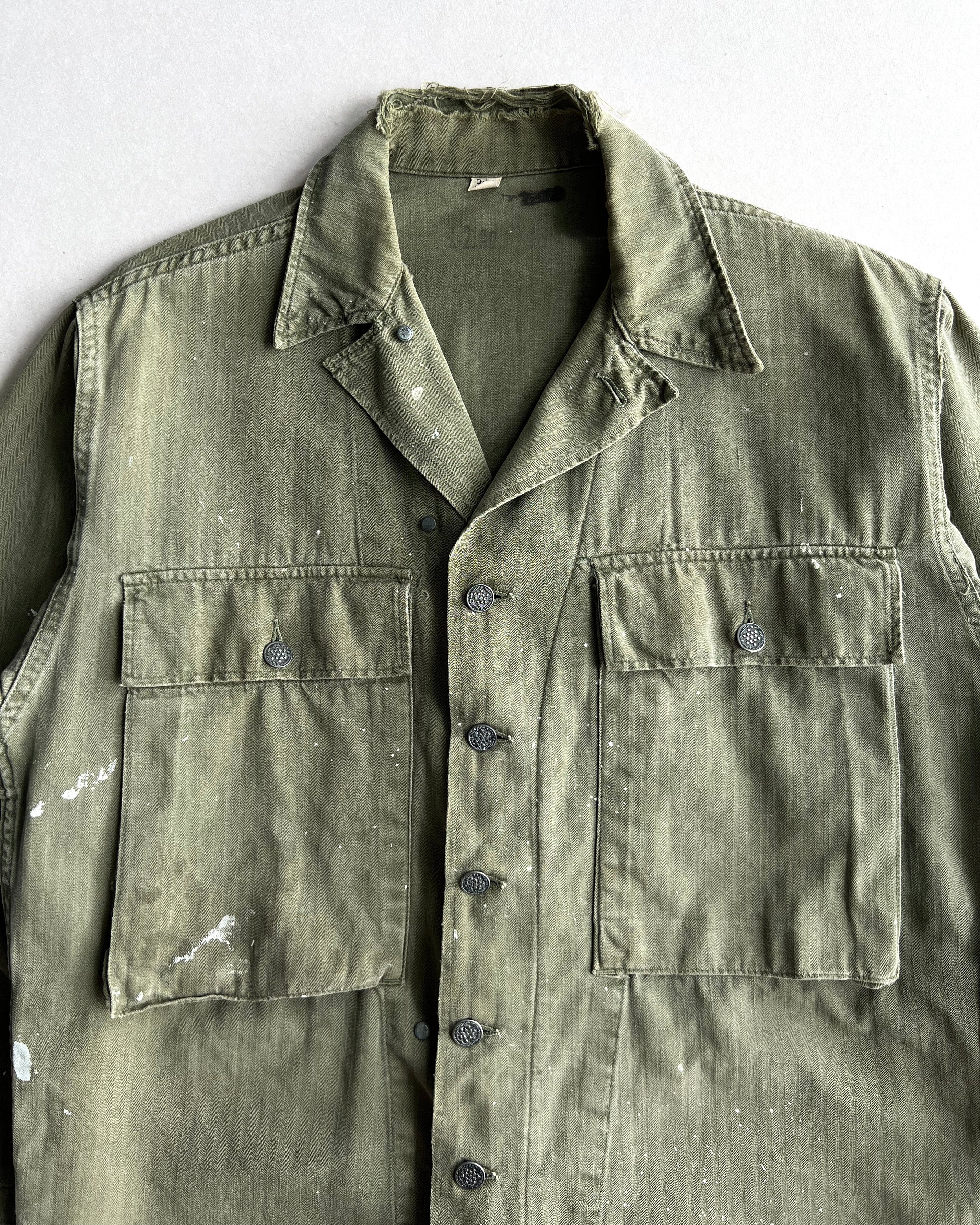 1940S WWII US ARMY HBT 13 STARS M43 JACKET (L)