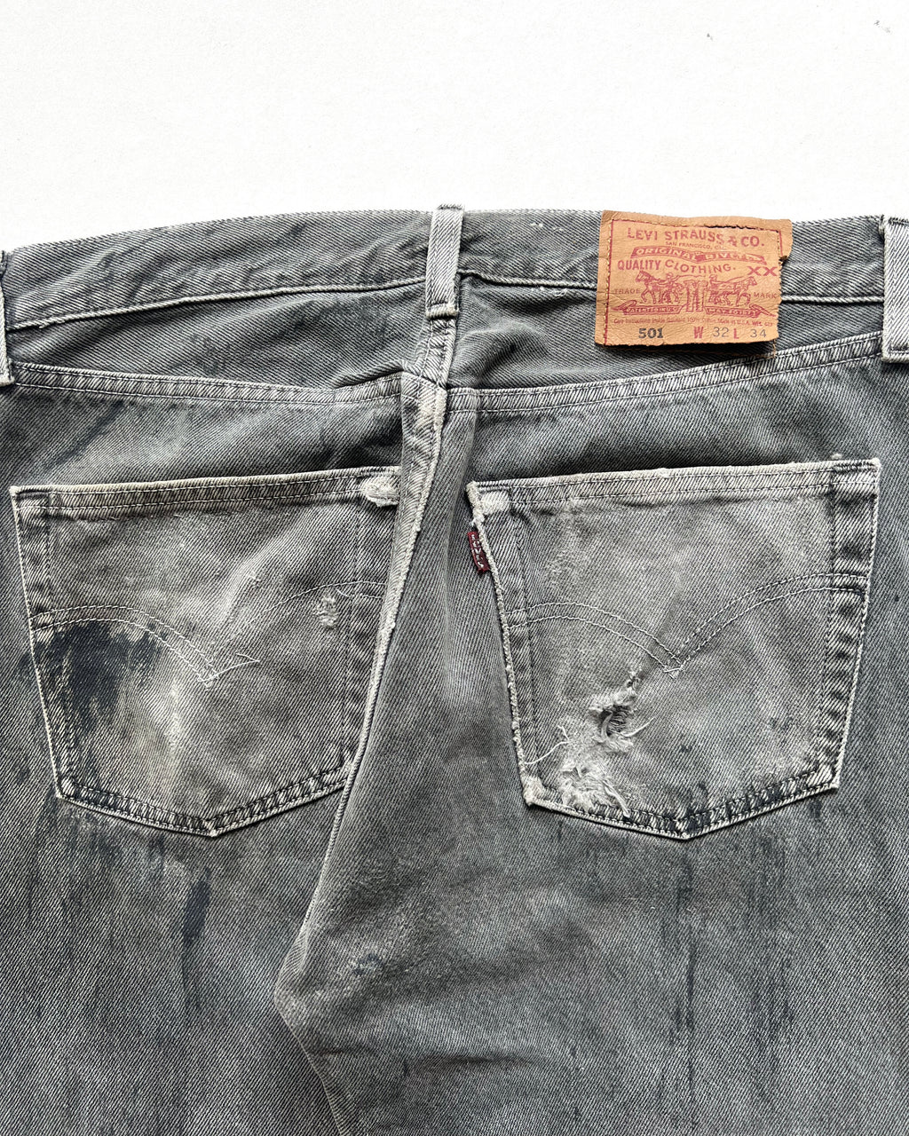 1990S WAX SPLATTER LEVI'S 501 JEANS (31)