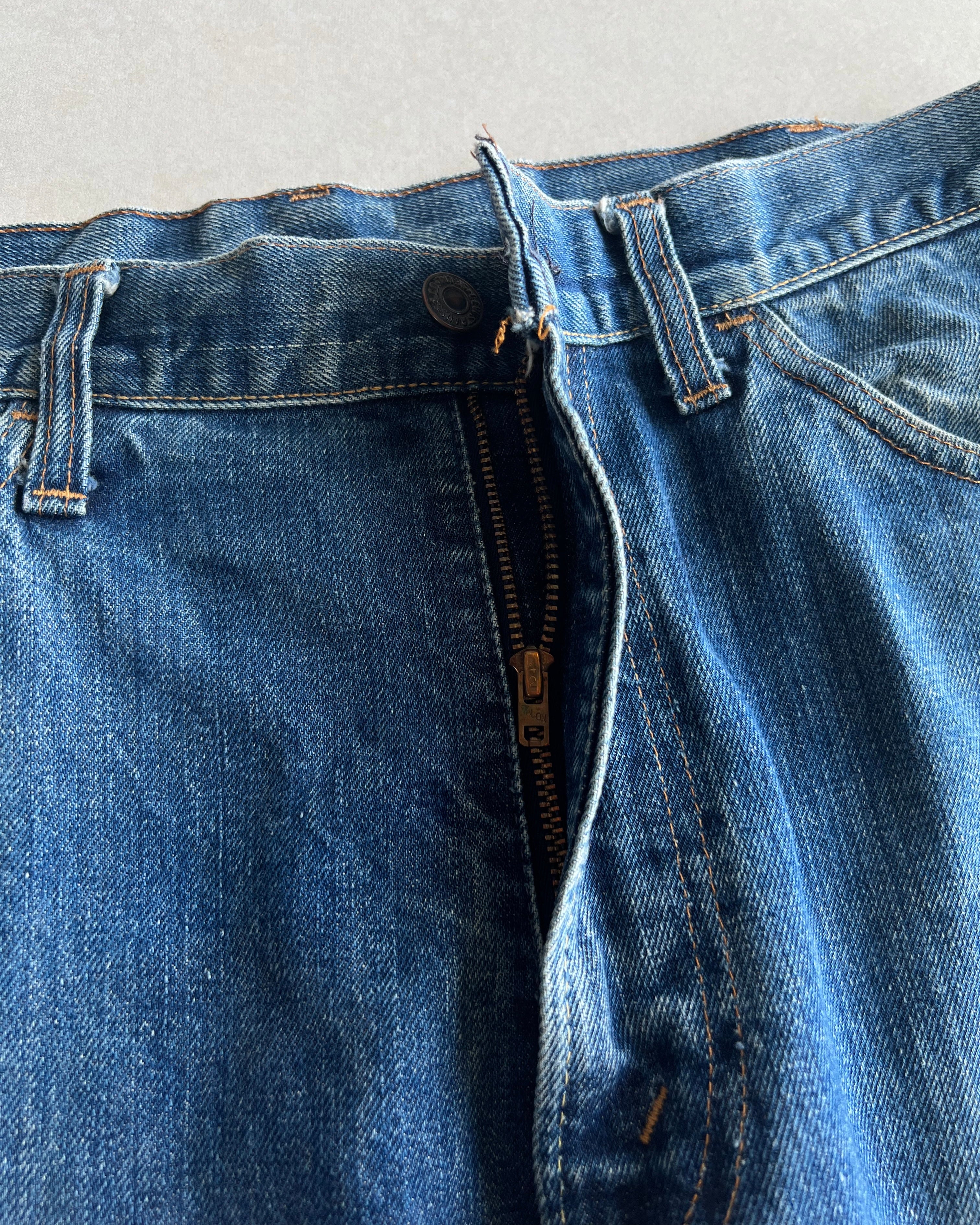 1970S FADED WASHED LEVI'S 646 BOOTCUT JEANS (36X31)