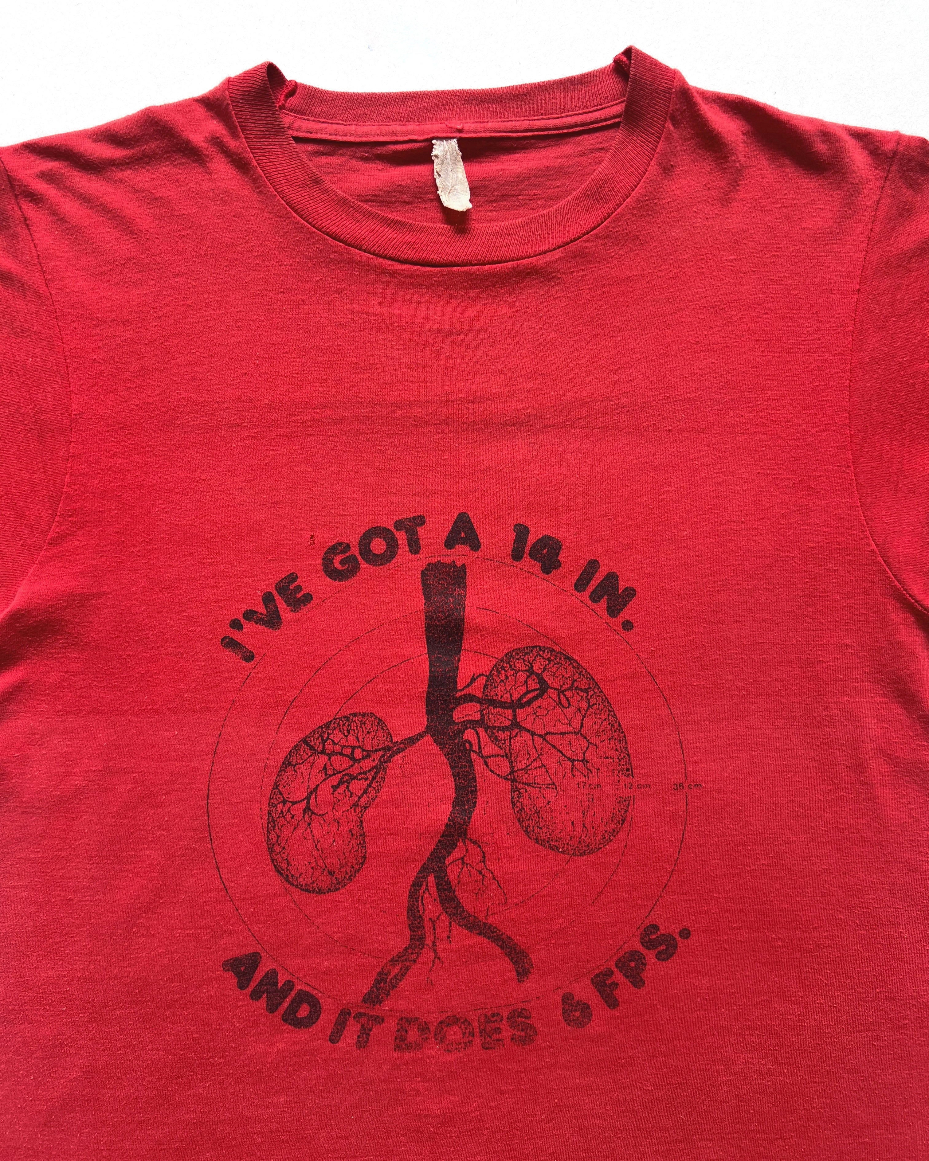 1980S KIDNEY HUMOUR SINGLE STITCH TEE (M)
