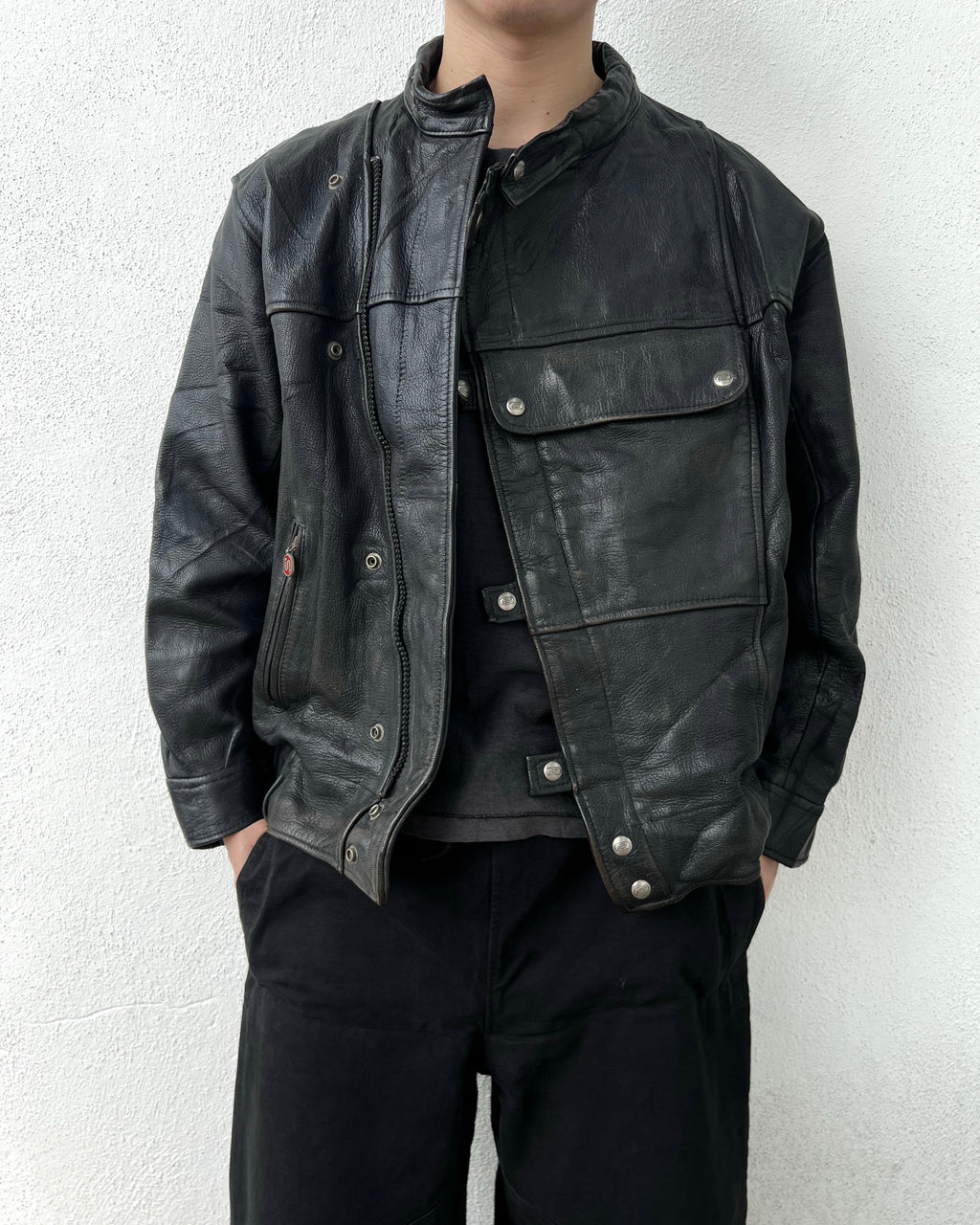 1980S SEGURA MILITARY MOTORCYCLE LEATHER JACKET (ML)