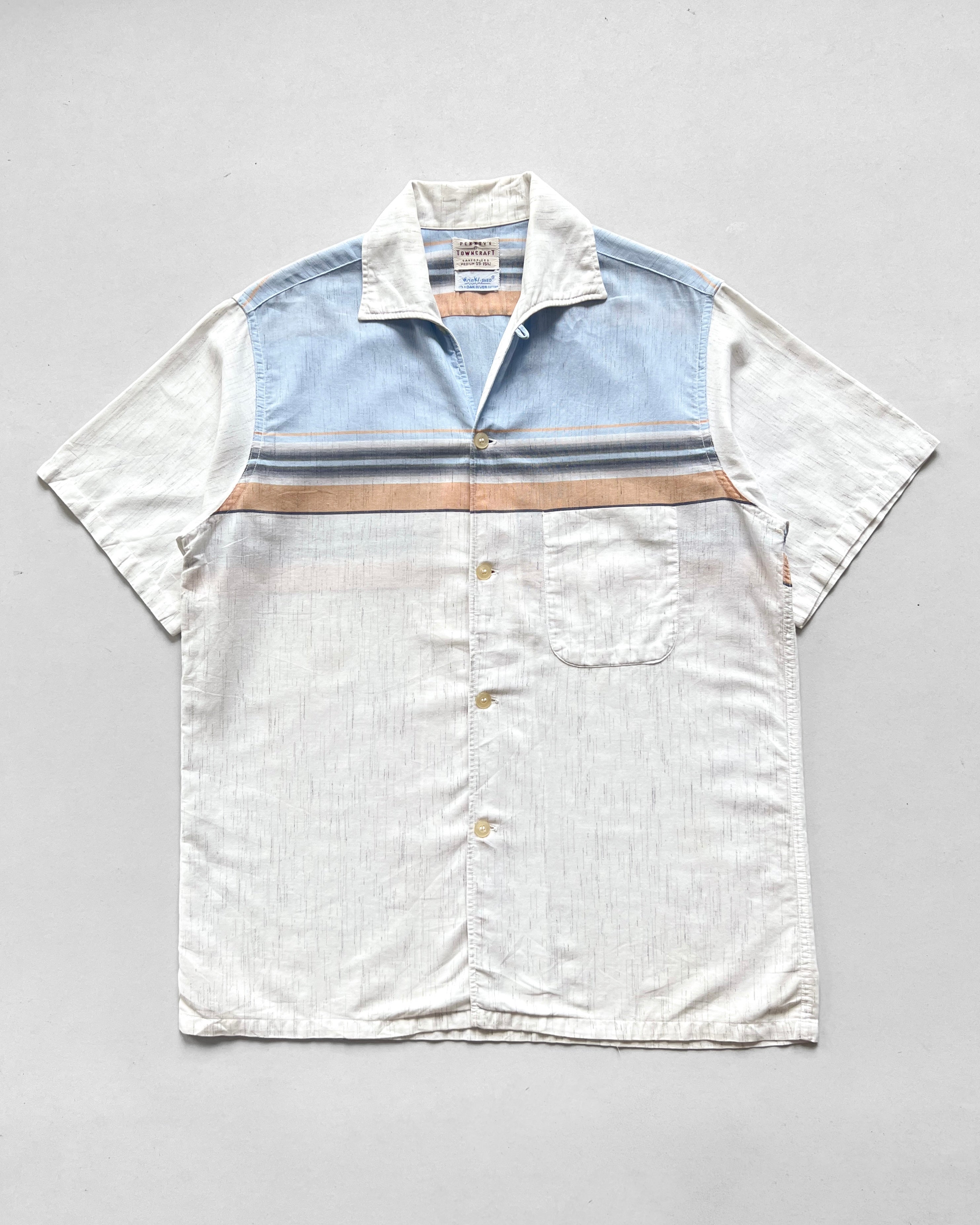 1950S PENNEY'S TOWNCRAFT LOOP COLLAR SHIRT (M)