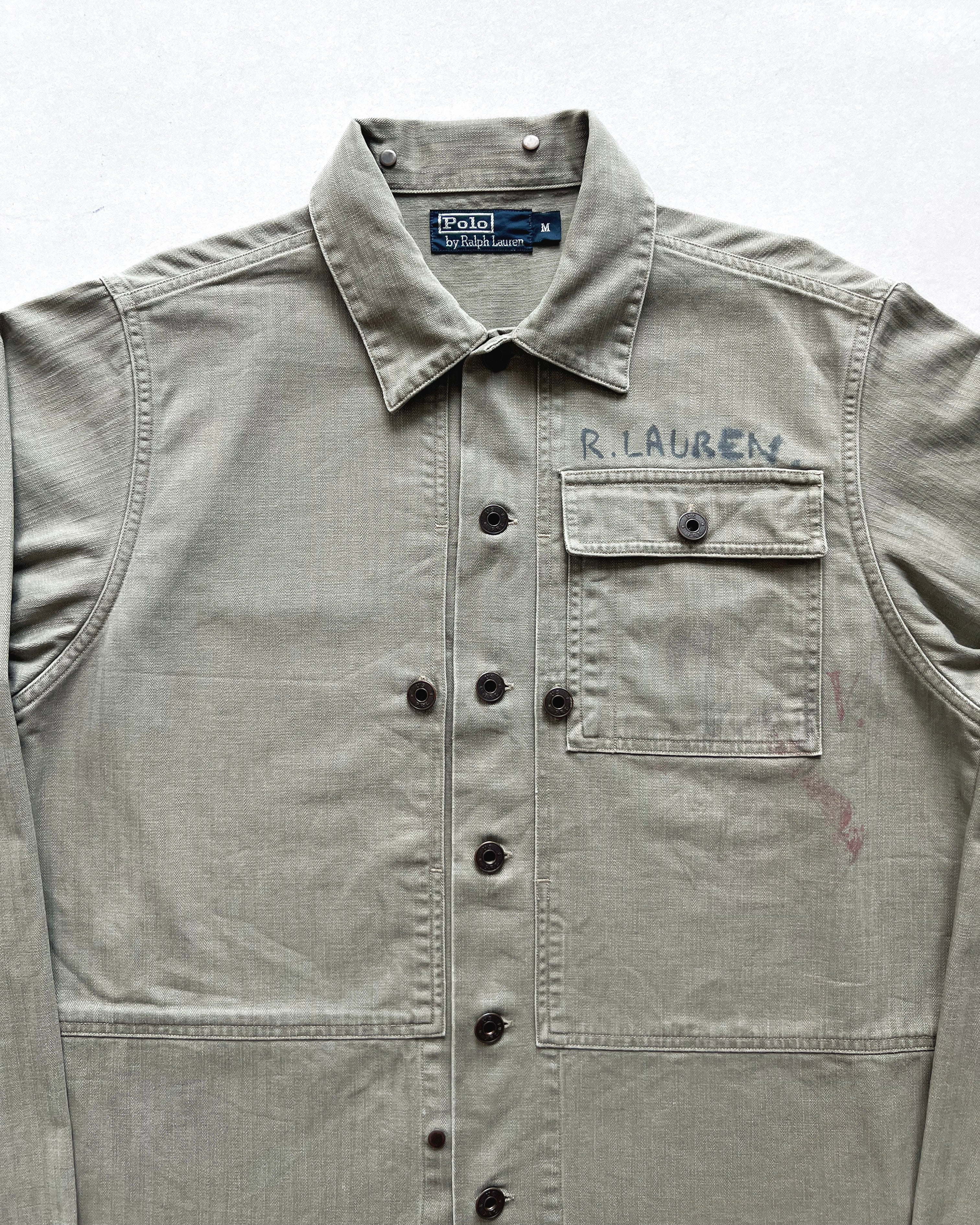 1990S POLO RALPH LAUREN P-44 HBT US ARMY JACKET (M)