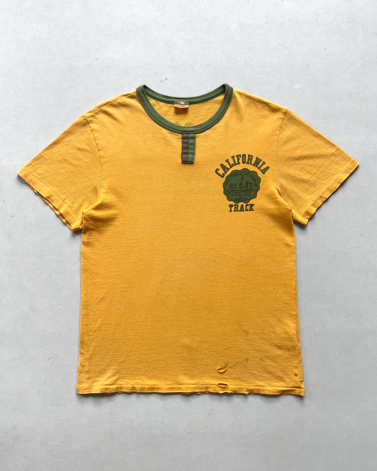 1980S 'LA CALIFORNIA TRACK MEET' RINGER TEE (M)