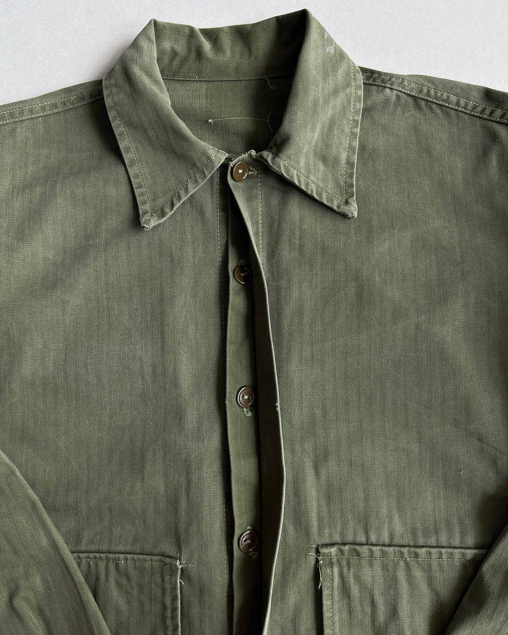 1950S WWII US ARMY HBT CROPPED JACKET (L)