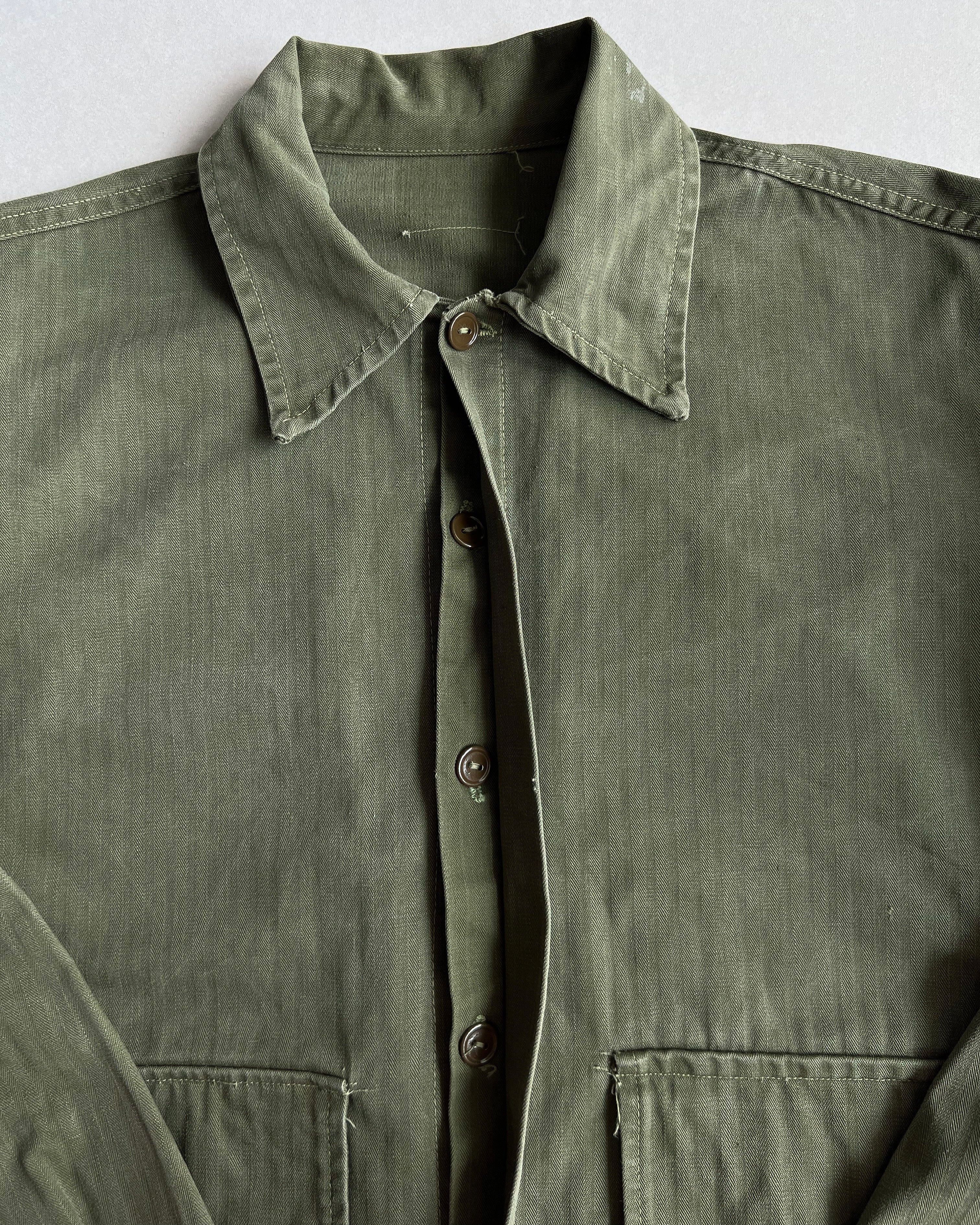 1950S WWII US ARMY HBT CROPPED JACKET (L)
