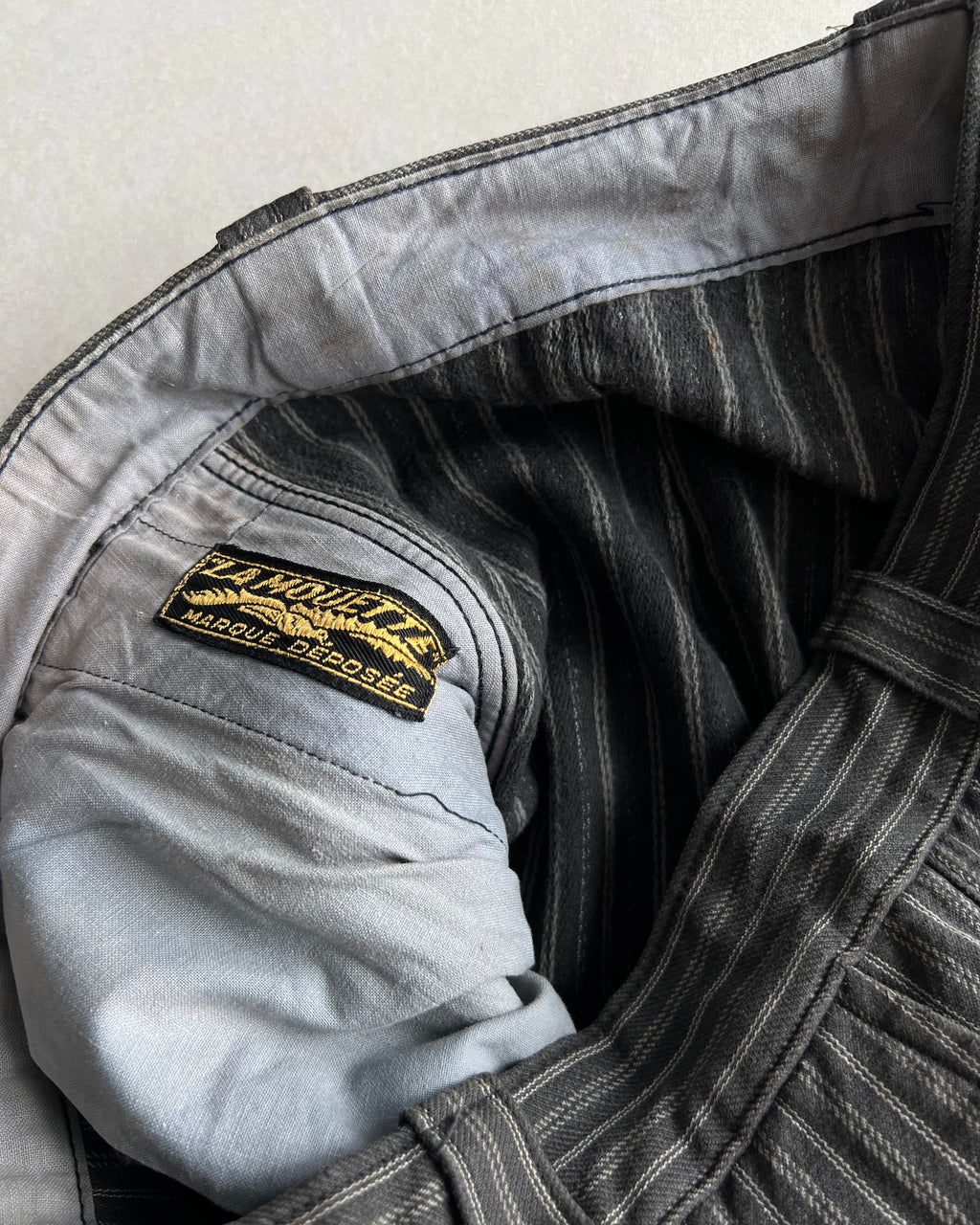 1940S FRENCH SALT & PEPPER WORK PANTS (30-32)