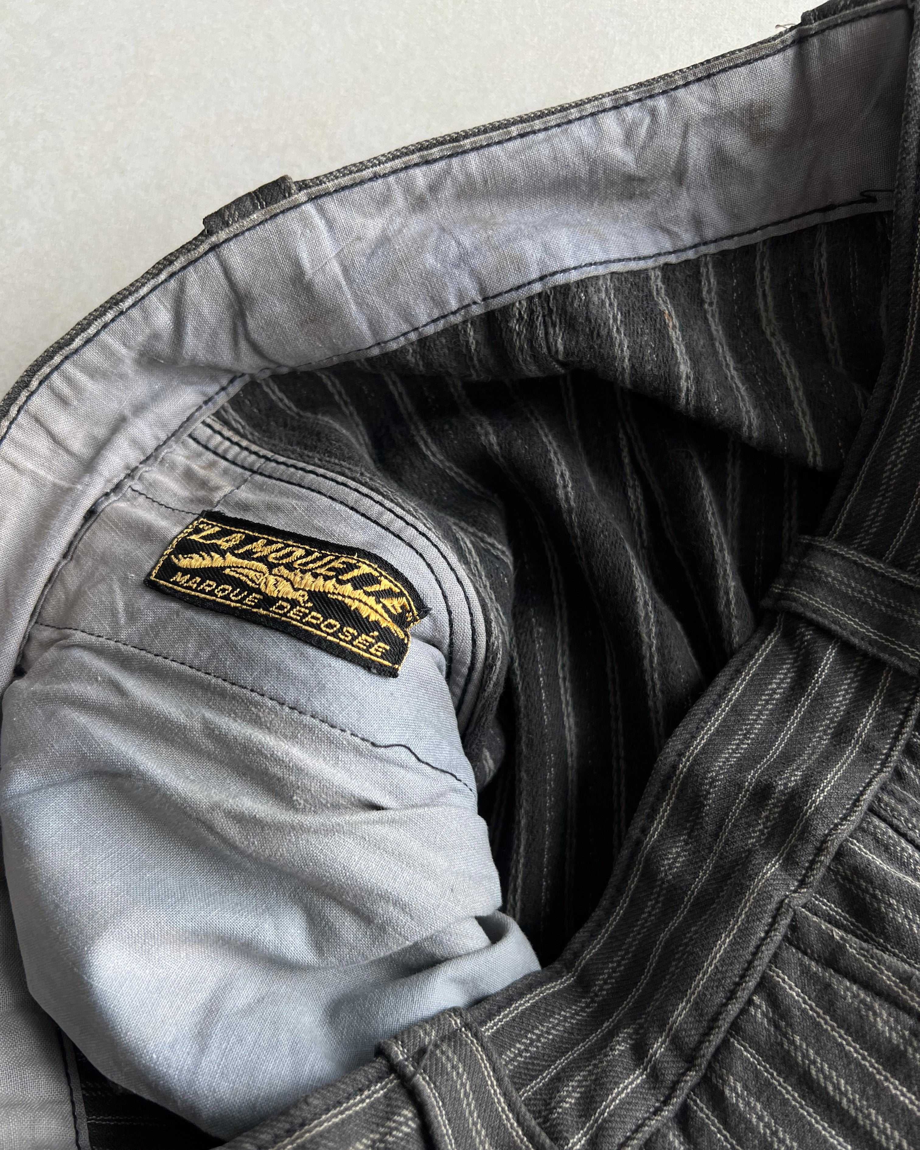 1940S FRENCH SALT & PEPPER WORK PANTS (30-32)