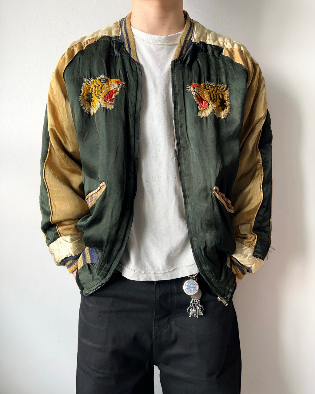 1950S MULTICOLOUR JAPAN REVERSIBLE SUKAJAN (L)