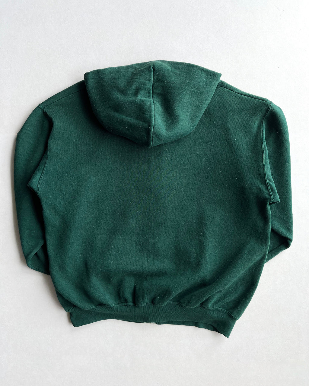 1990S EMERALD GREEN ZIP-UP HOODIE (L)