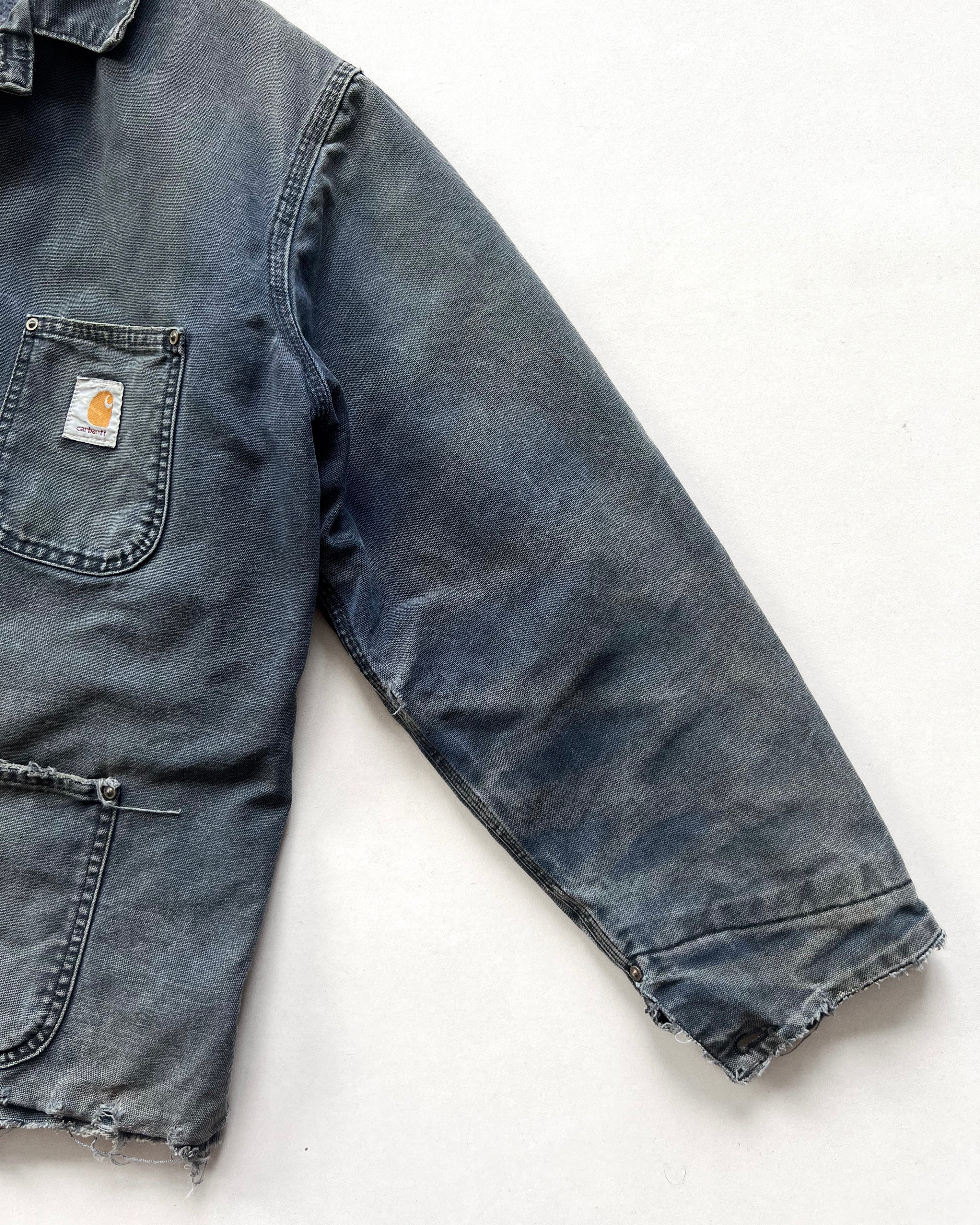 1990S FADED CARHARTT CANVAS CHORE JACKET (L)