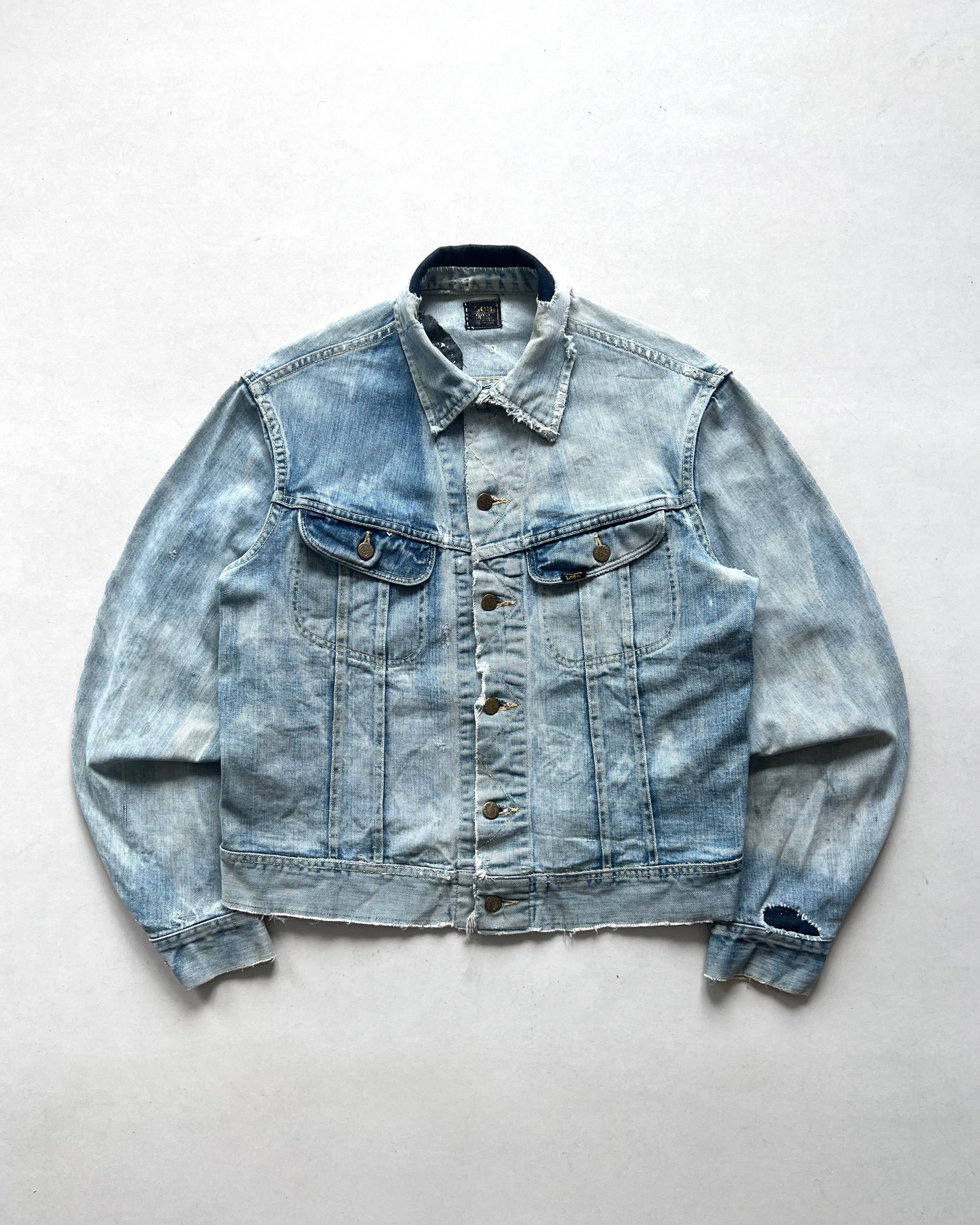 1960S SUN FADED LEE 101-J DENIM JACKET (L)