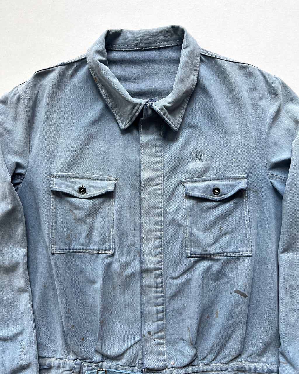 1950S FADED FRENCH WORK DOUBLE POCKET JACKET (XL)