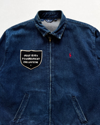 1990S RALPH LAUREN DENIM HARRINGTON JACKET (L)