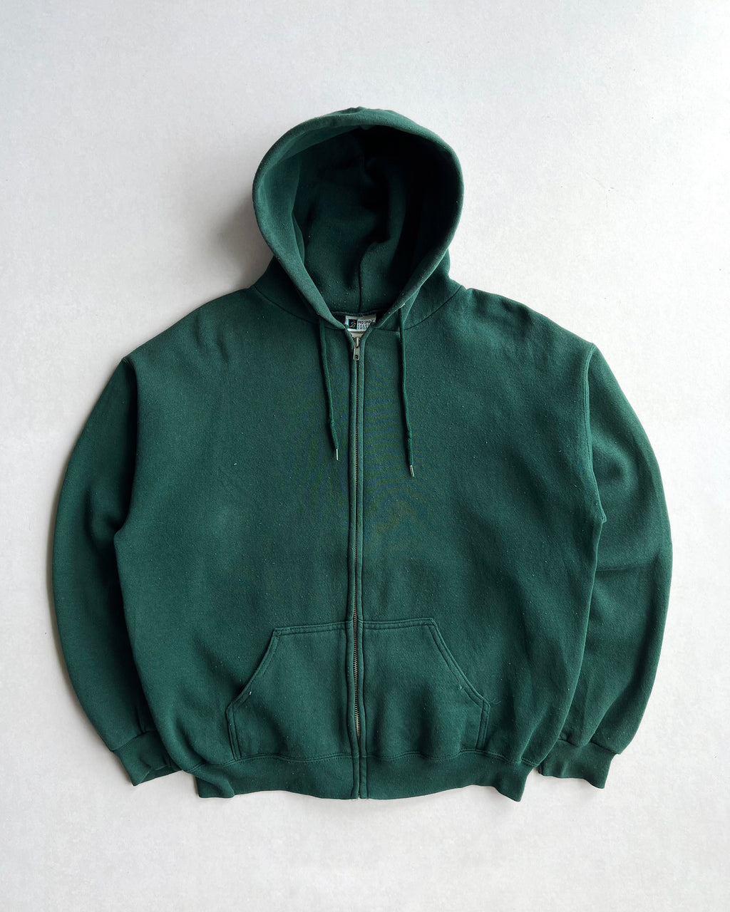 1990S EMERALD GREEN ZIP-UP HOODIE (L)