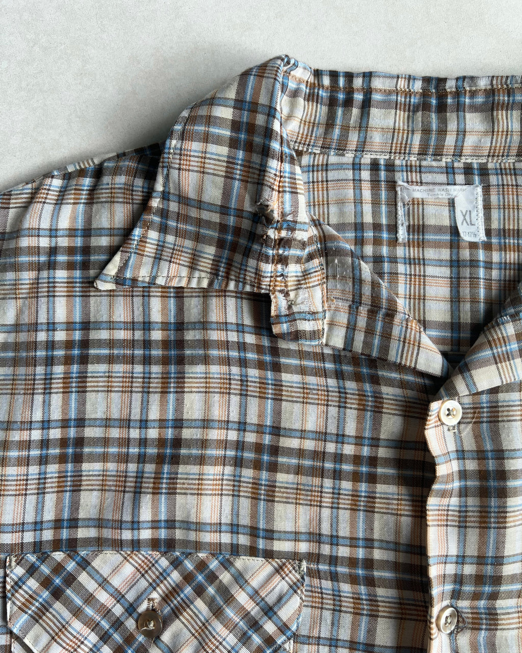 1970S BIG MAC JC PENNEY BOXY FLANNEL (XL)