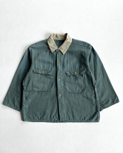 1940S WWII JAPAN MILITARY TROPICAL TWO-TONE SHIRT (M)