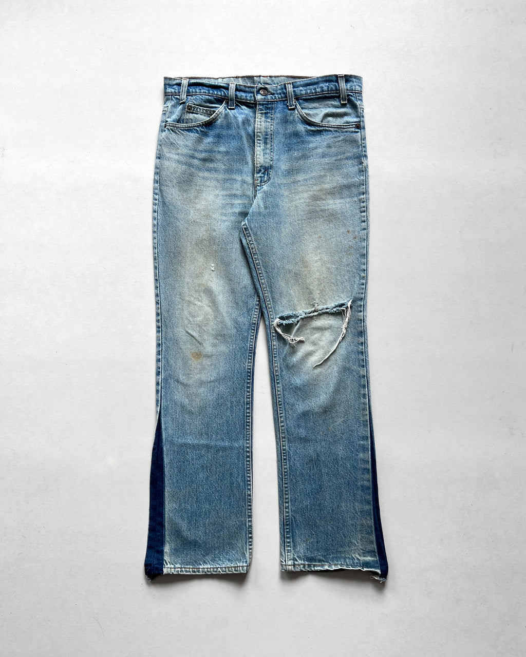 1980S FADED LEVI'S 317 ORANGE TAB FLARE JEANS (34)
