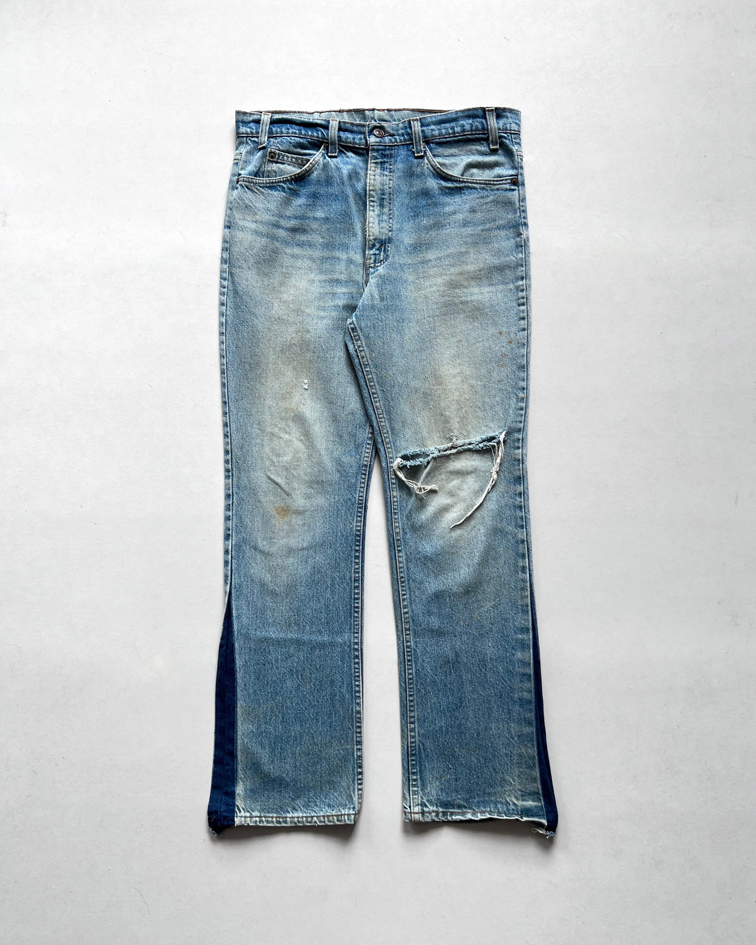 1980S FADED LEVI'S 317 ORANGE TAB FLARE JEANS (34)