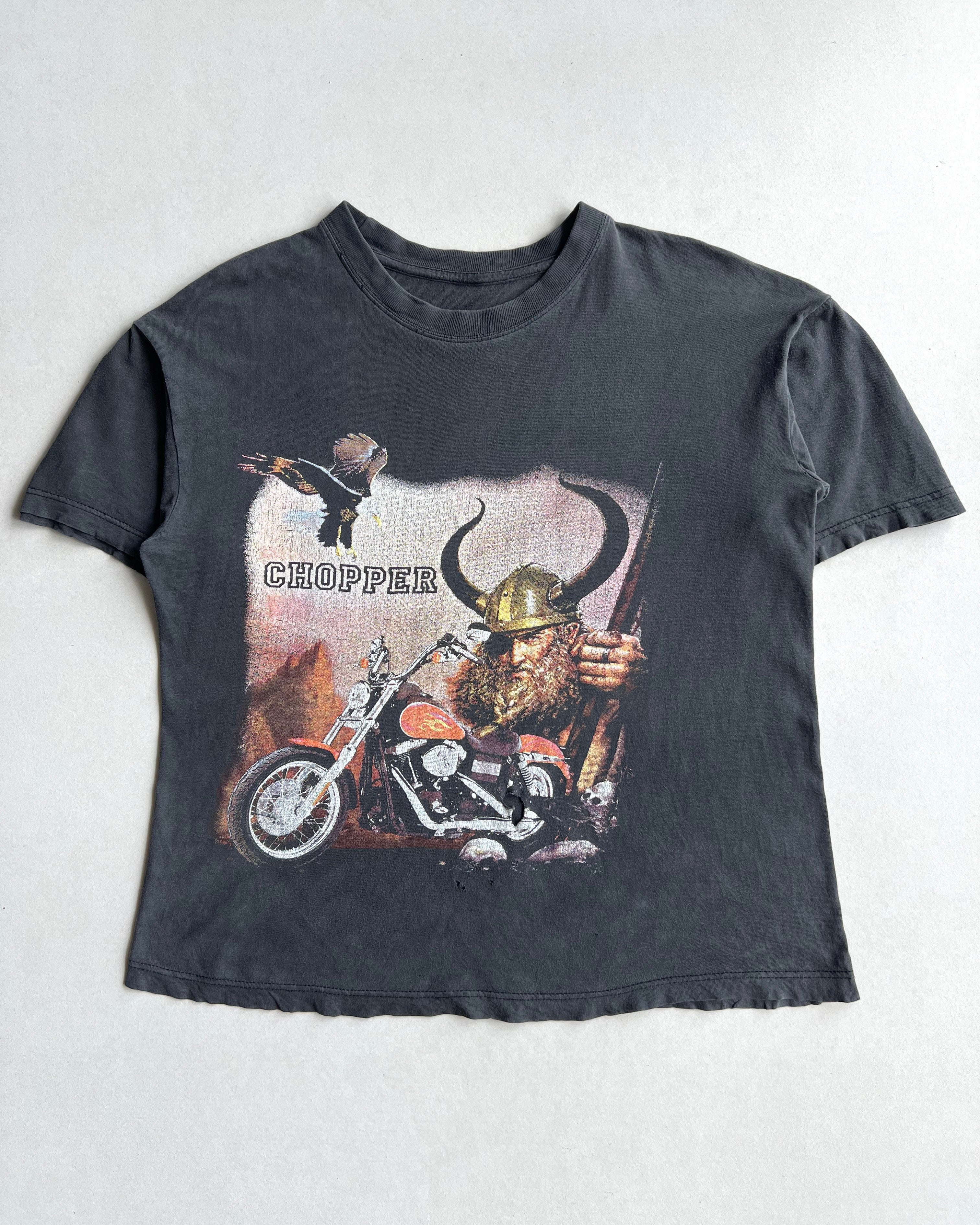 1990S FADED BLACK CHOPPER TEE (L)