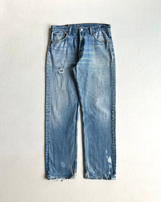 1990S FADED LEVI'S 501 DISTRESSED JEANS (34)