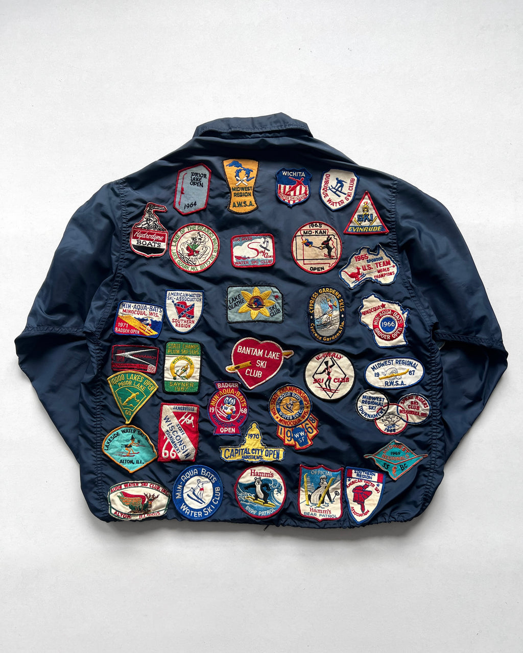 1950S BUTWIN SKI CLUB PATCHES NYLON JACKET (XL)