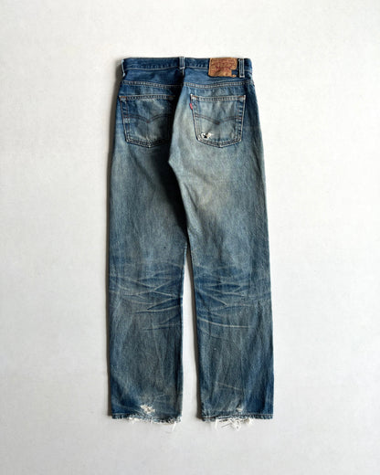 1990S FADED LEVI'S 501 DISTRESSED JEANS (29)