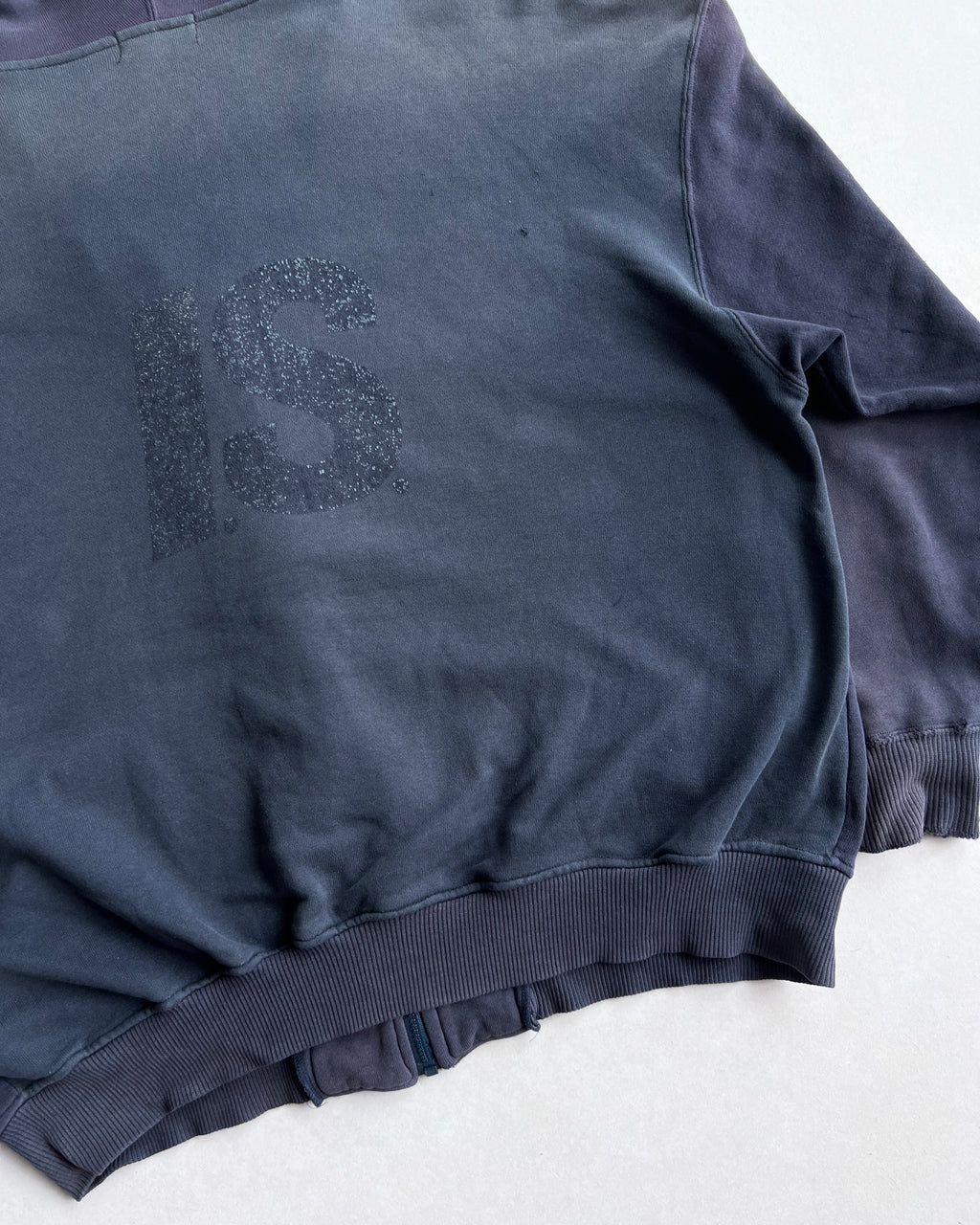 1980S FADED TWO-TONE ISSEY MIYAKE ZIP-UP HOODIE (M)